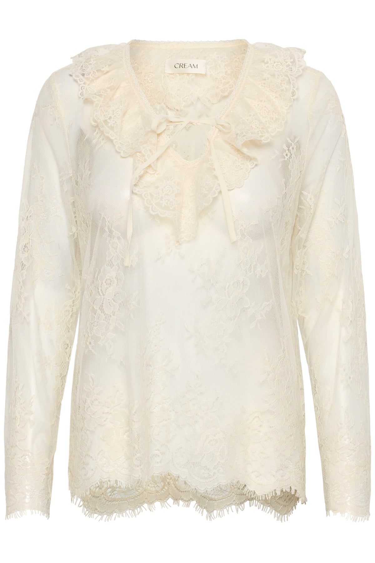 CREAM Ruffle Blouse