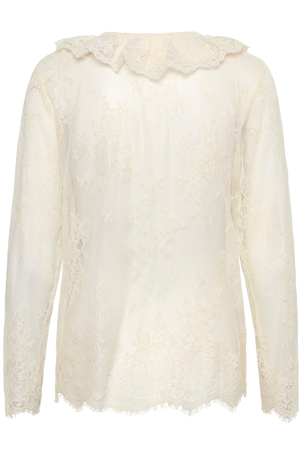 CREAM Ruffle Blouse