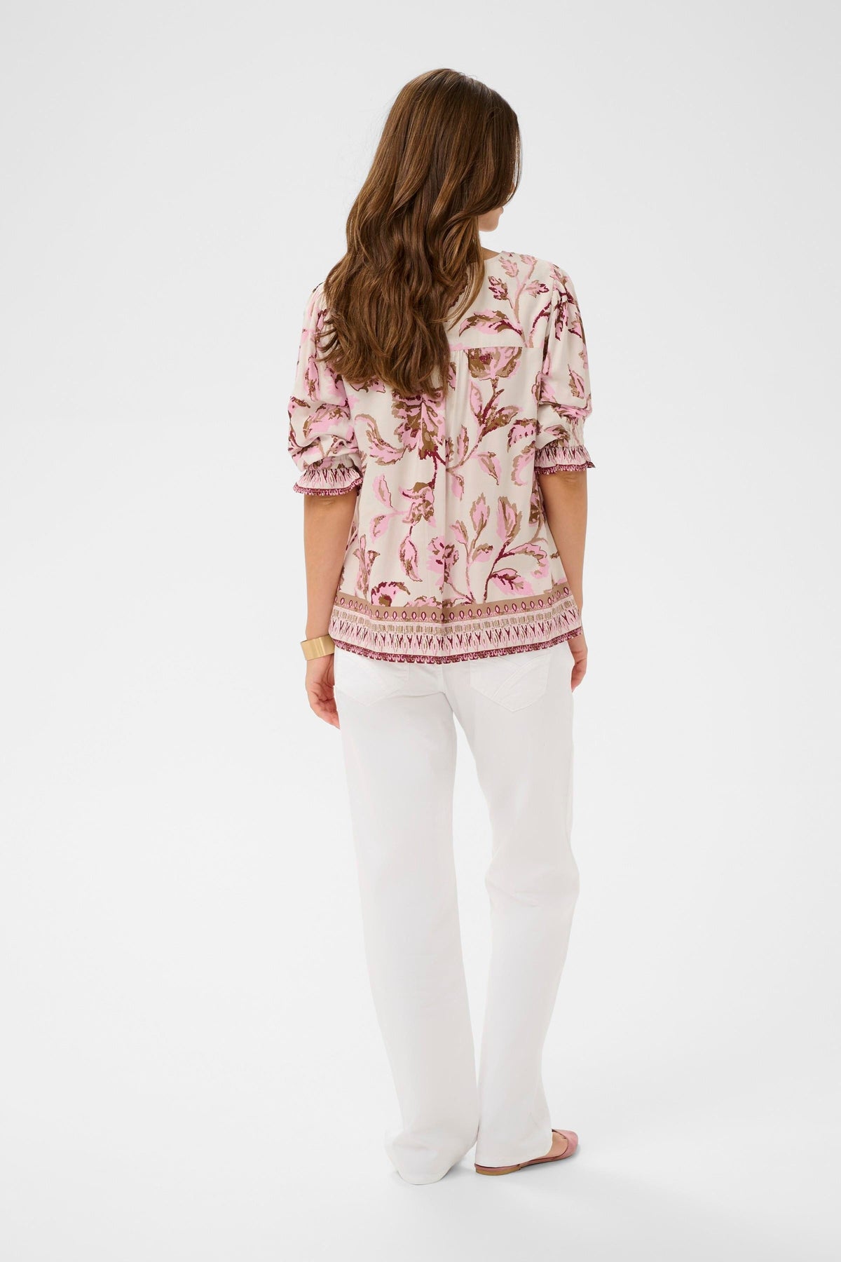 CREAM Boho Ruffle Blouse
