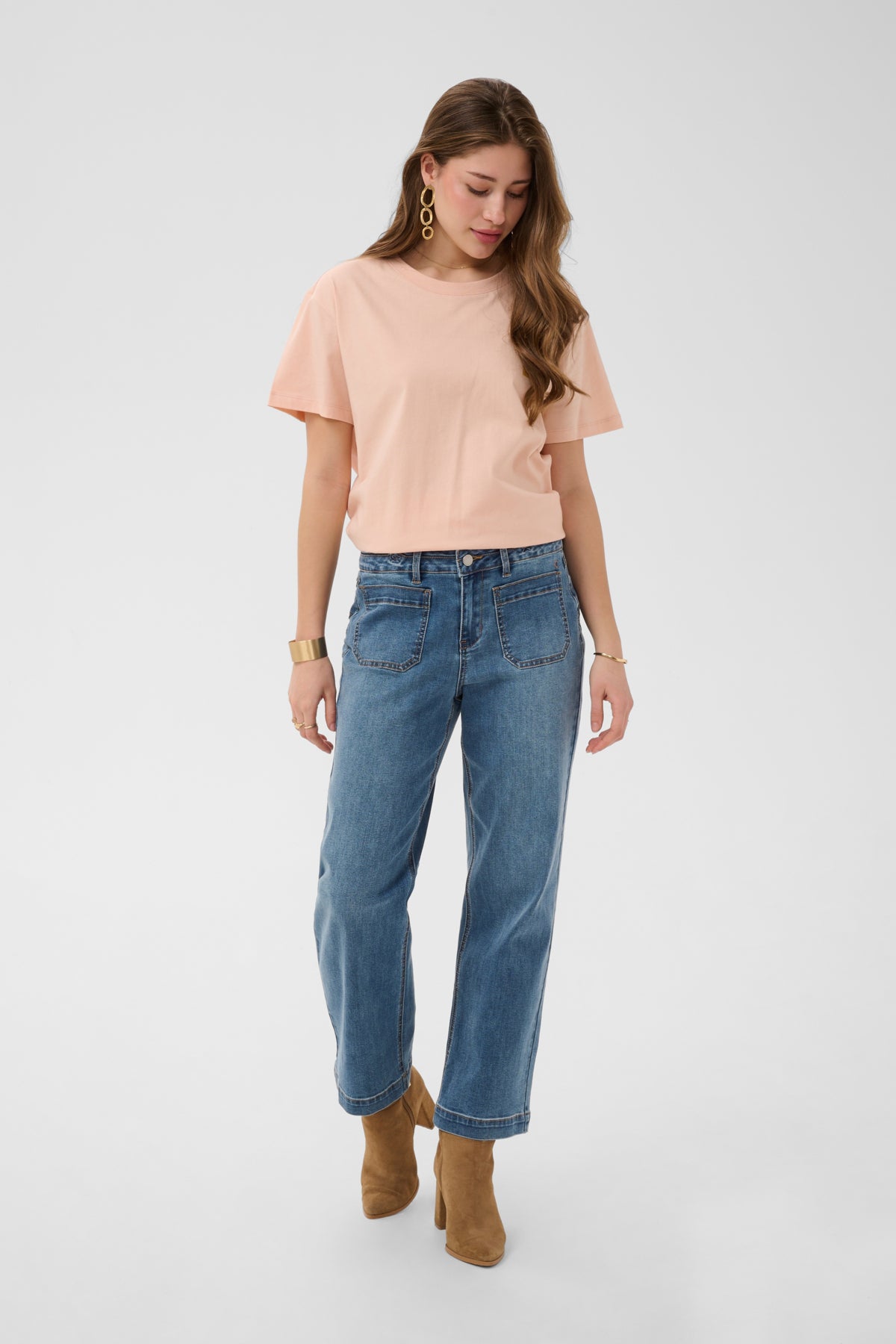 Cream Front Pocket Jean