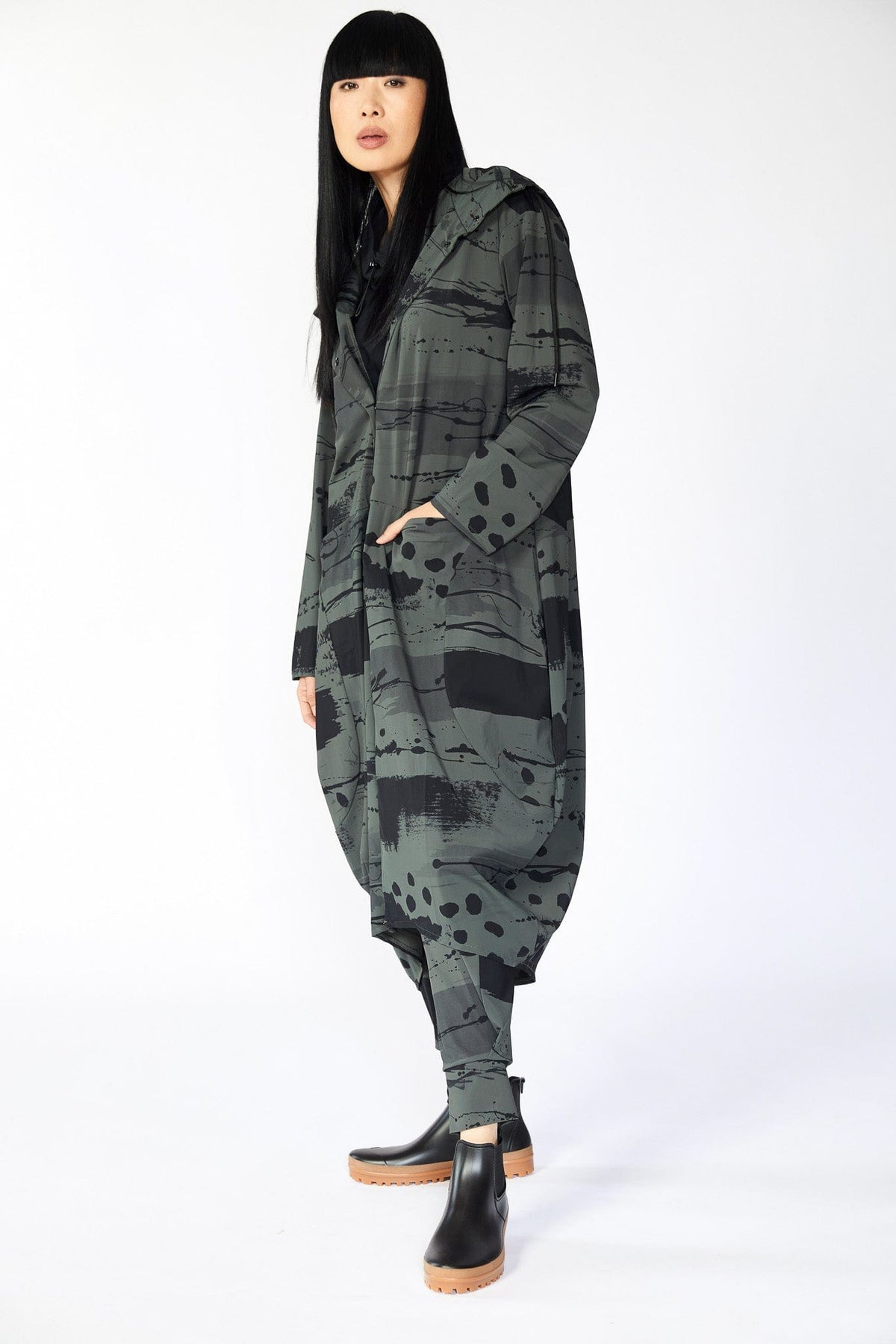 NAYA Long Print Tech Coat