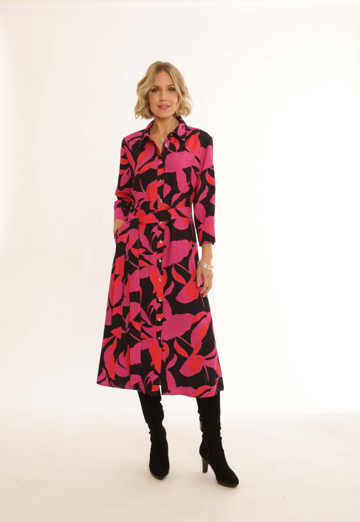 Pomodoro Leaf Print Dress