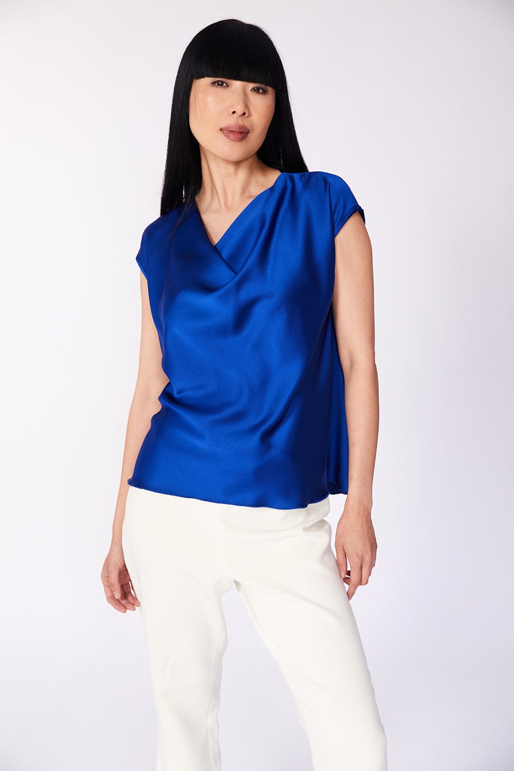 PERUZZI Cowl Satin Top