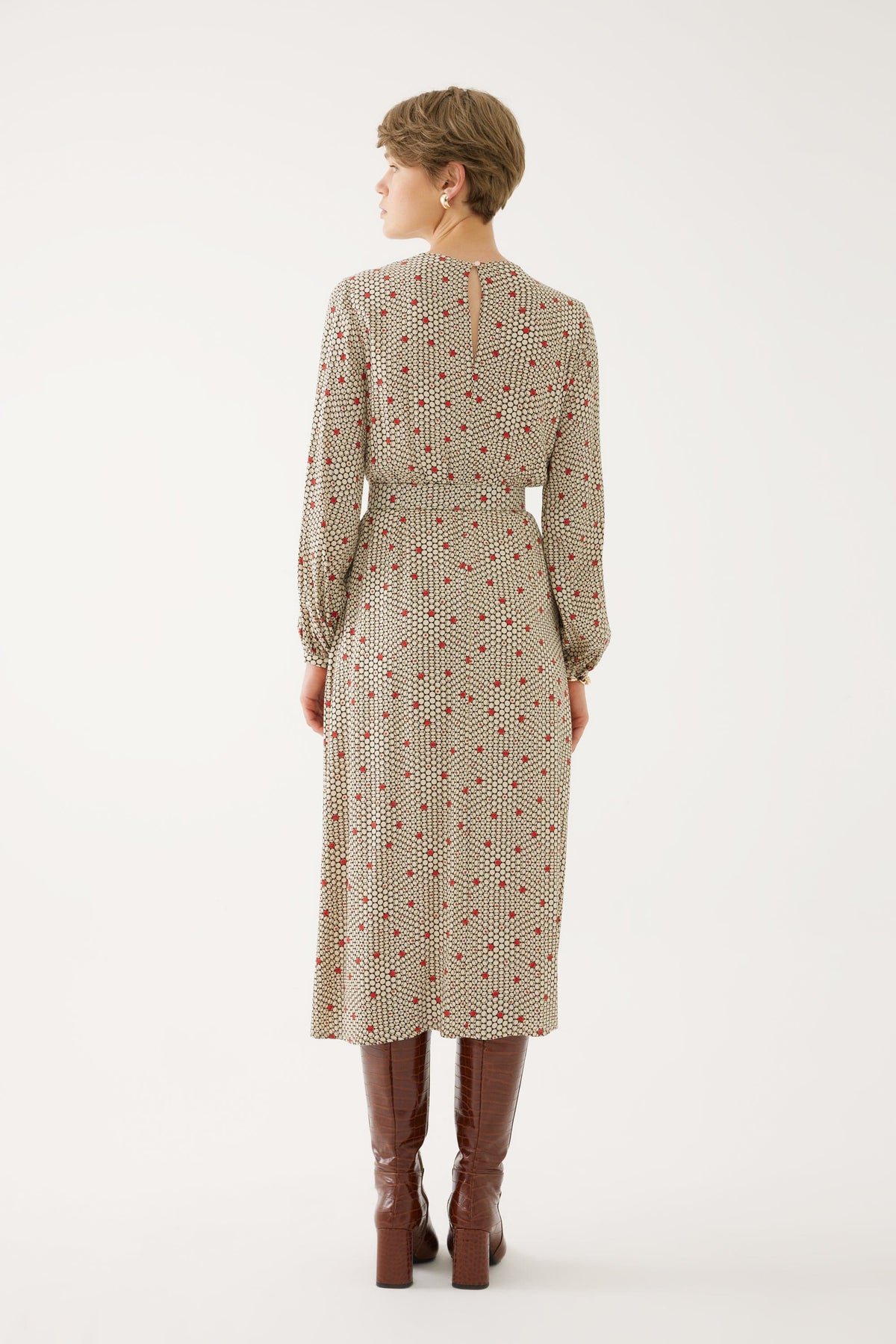 EXQUISE Polka Dot Dress