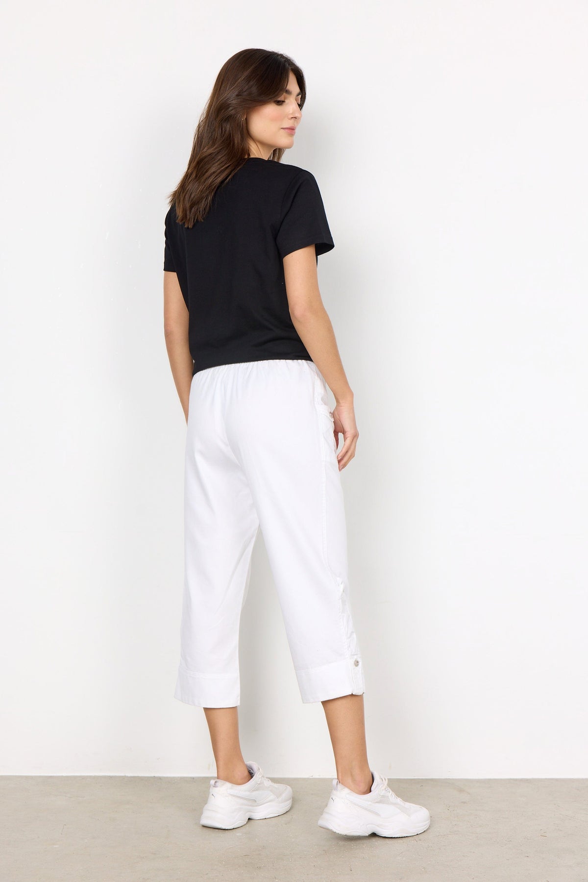 Soyaconcept Turn Up Button Crop Trouser