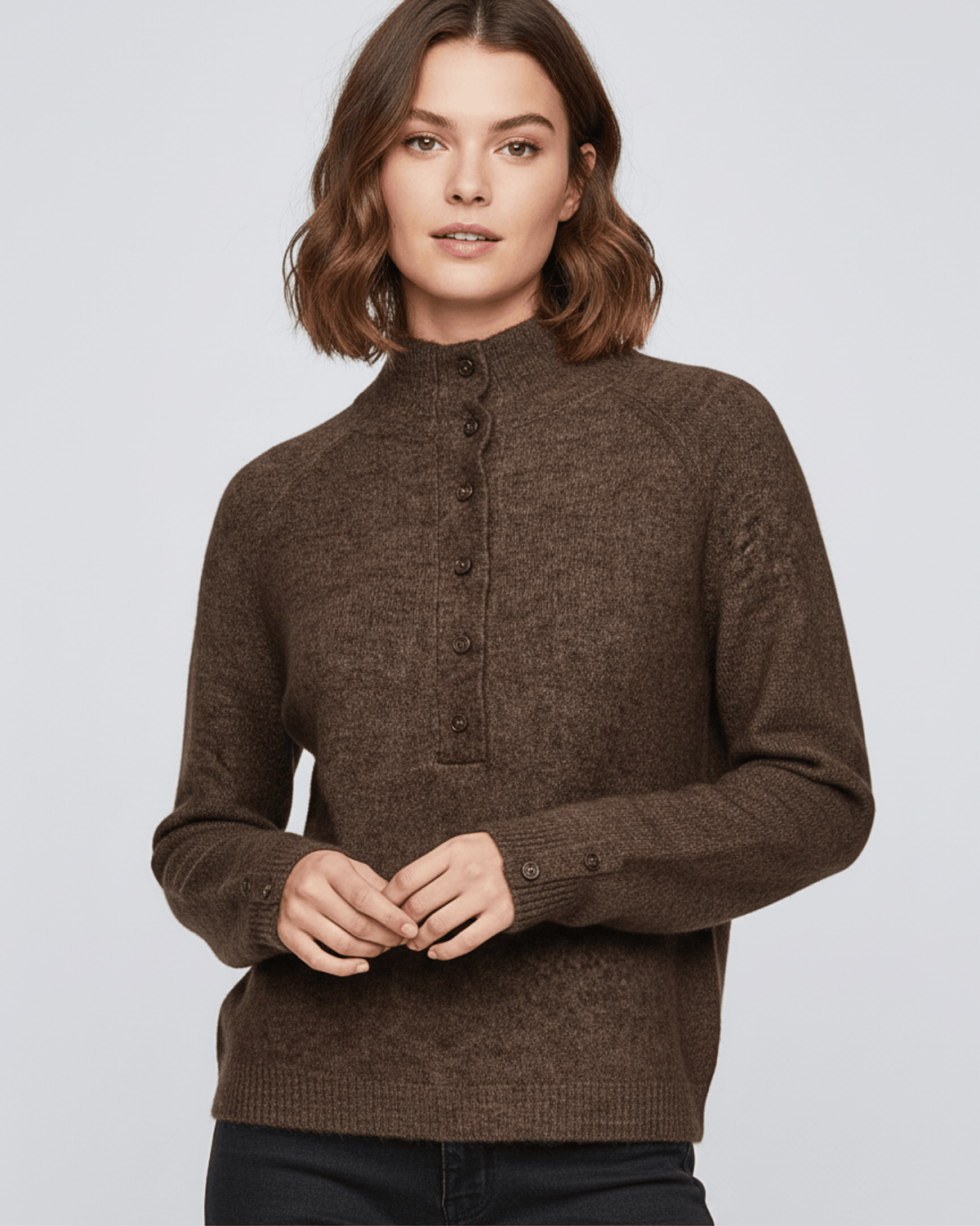 MSCH Funnel Knit With Buttons