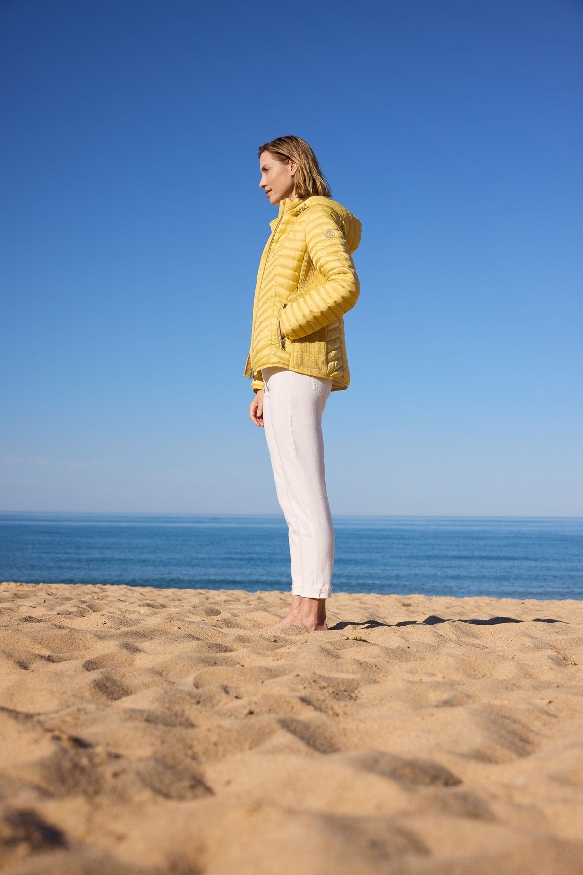 Barbara Lebek Hooded Contrast Zip Jacket