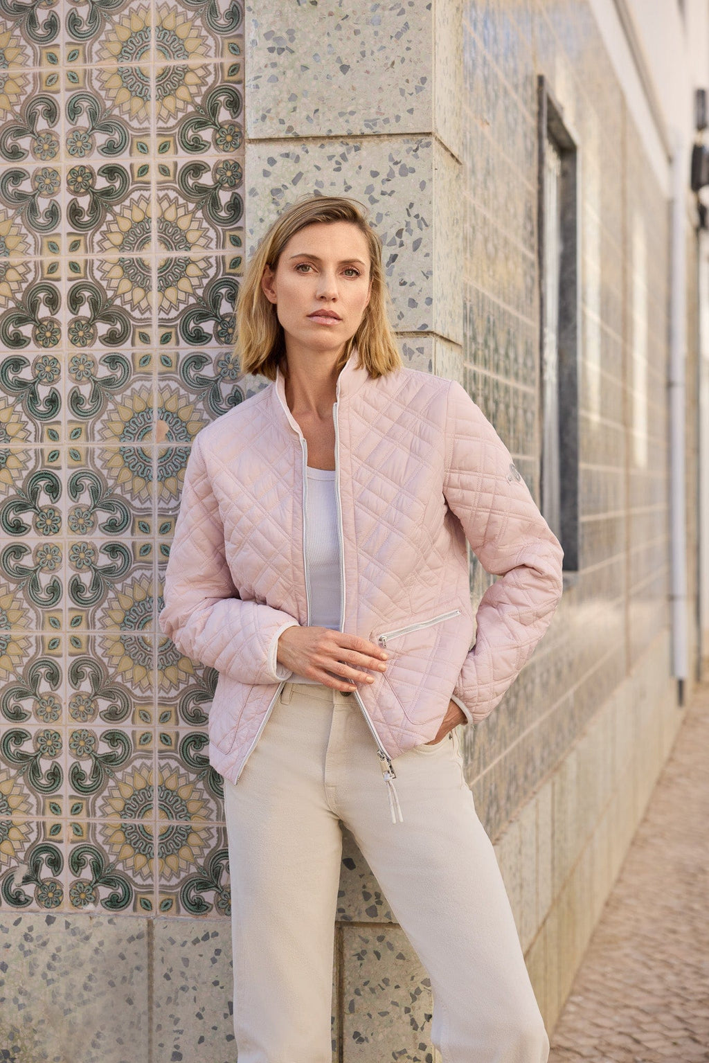 Barbara Lebek Quilted Contrast Zip Jacket