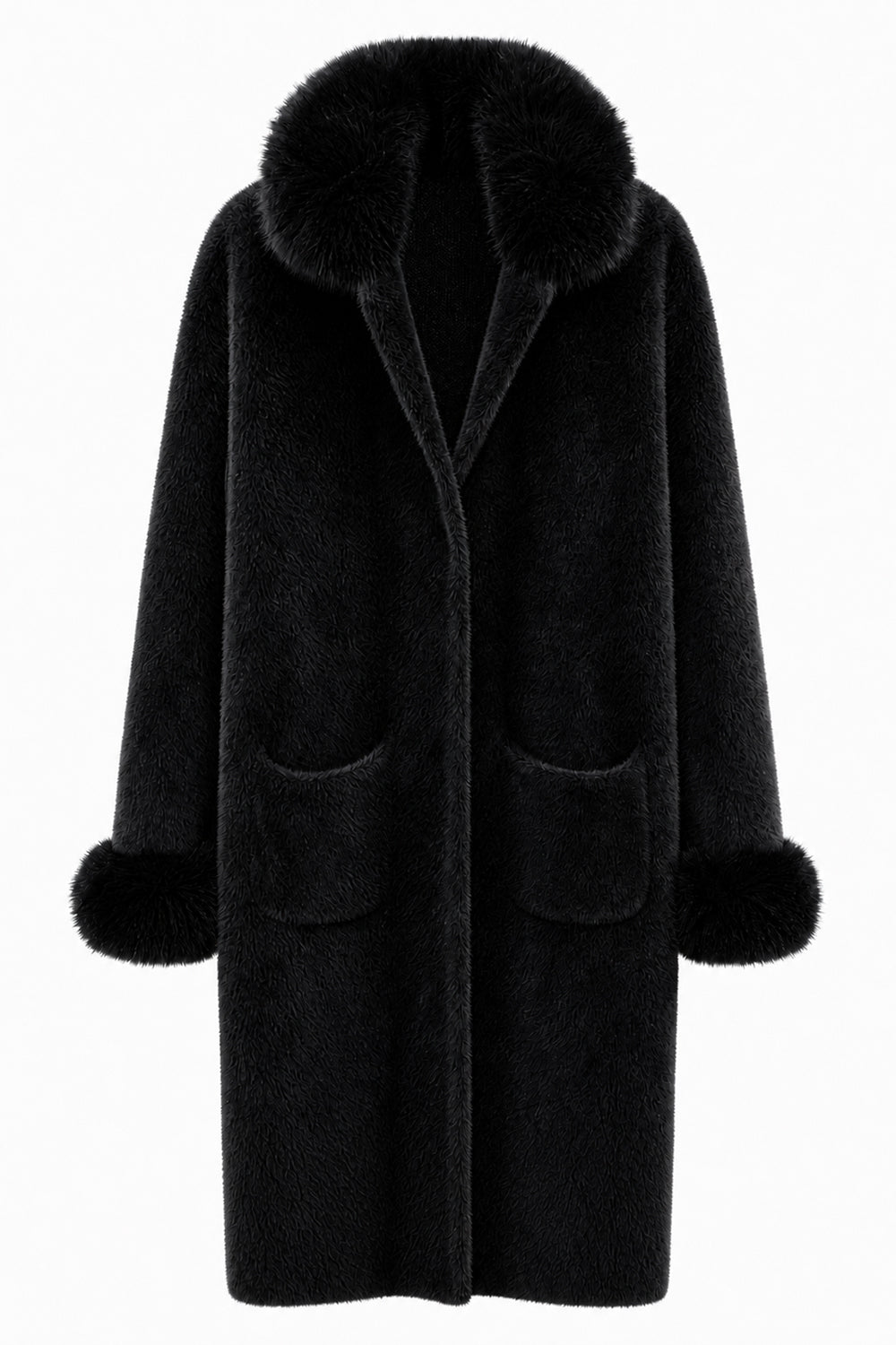 Kartner Faux Fur Cuff Coatigan