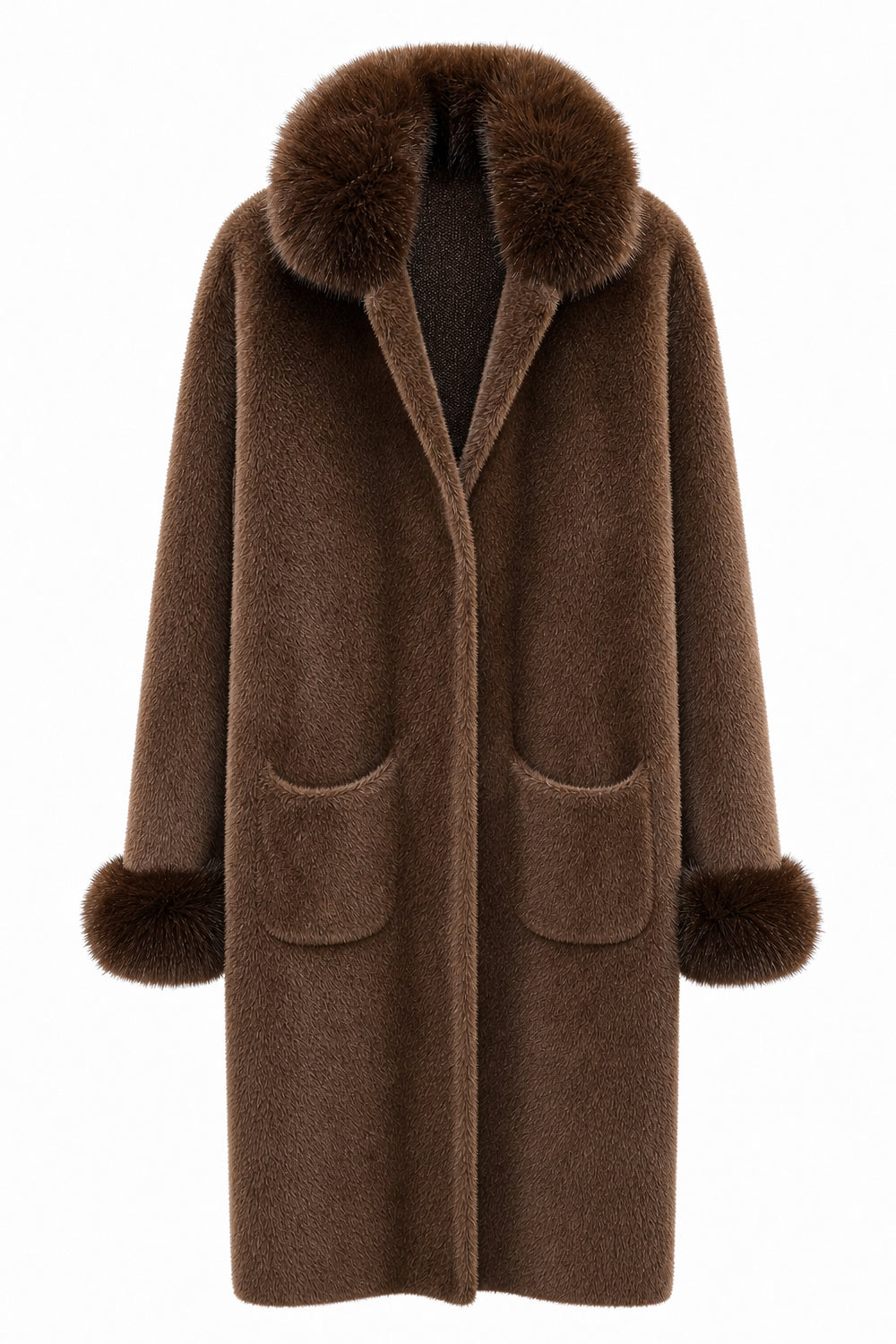 Kartner Faux Fur Cuff Coatigan