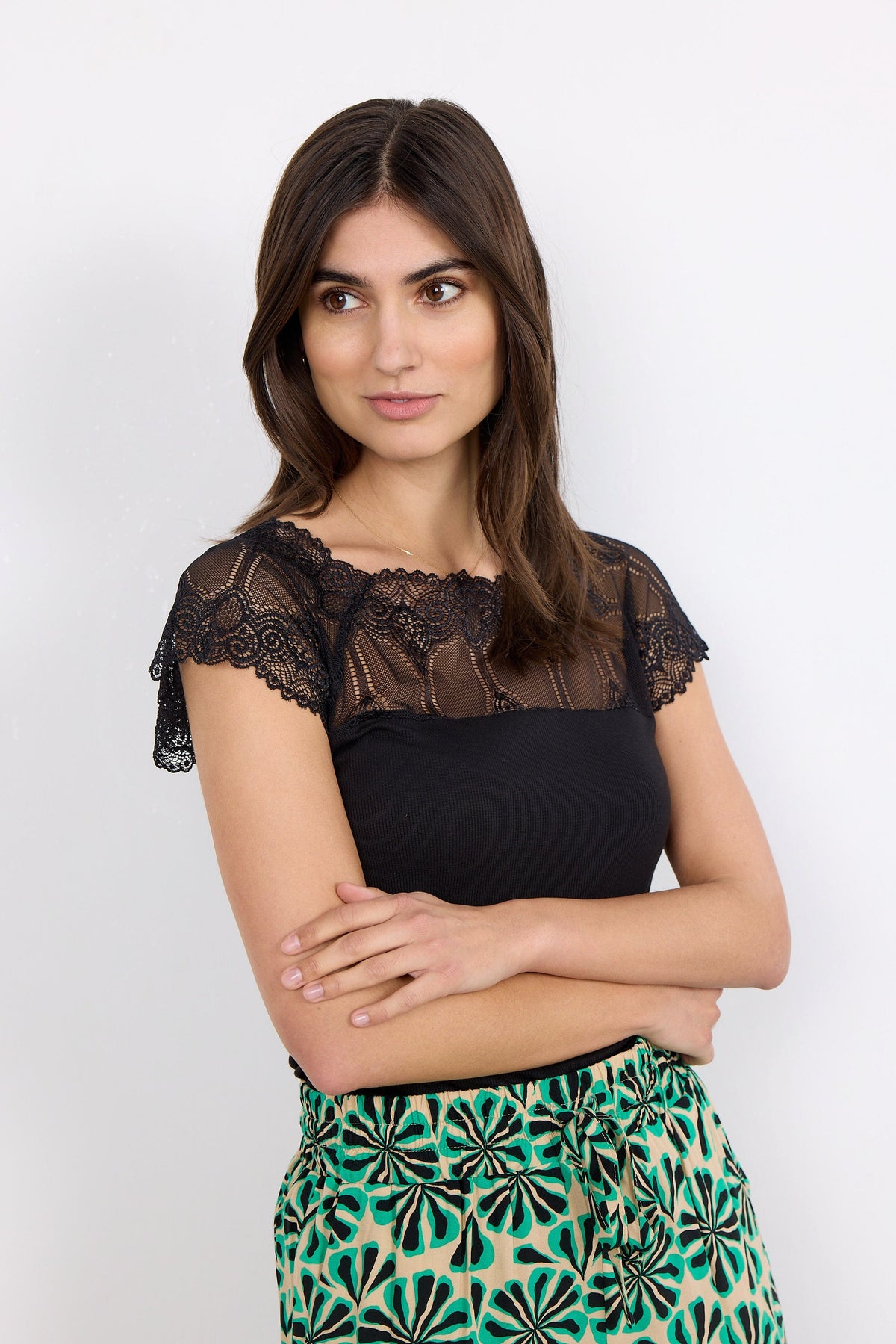 Soyaconcept Mixed Lace Top
