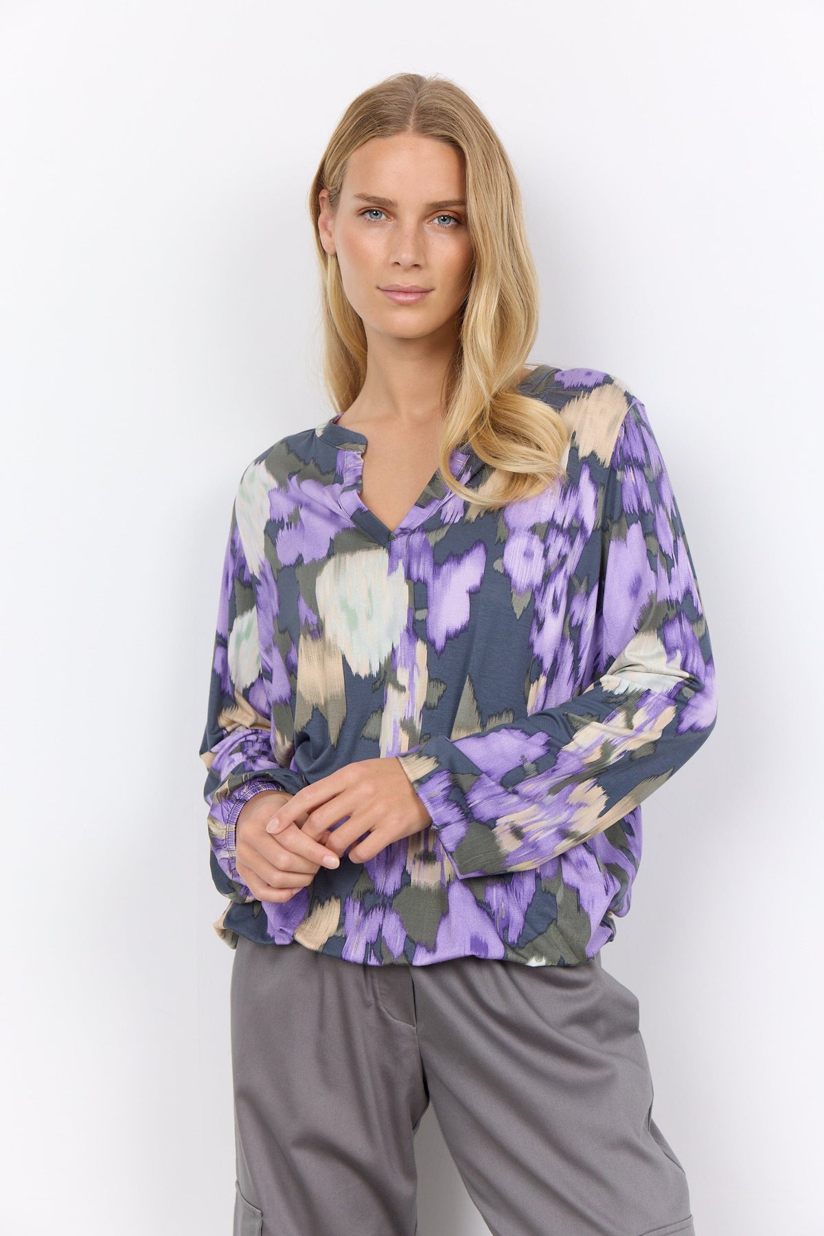 Soyaconcept Blurred Print Lyocell Top