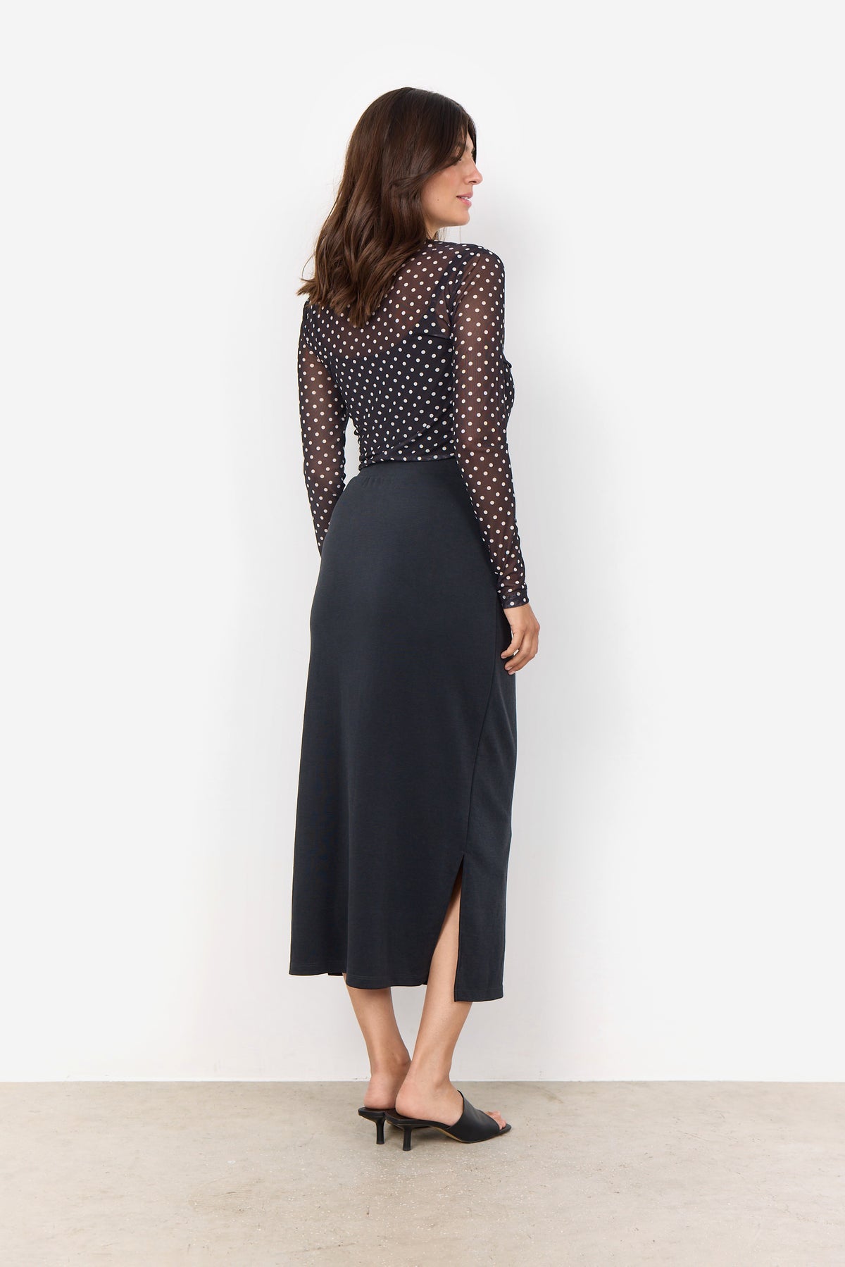 Soyaconcept Mesh Polka Dot Top