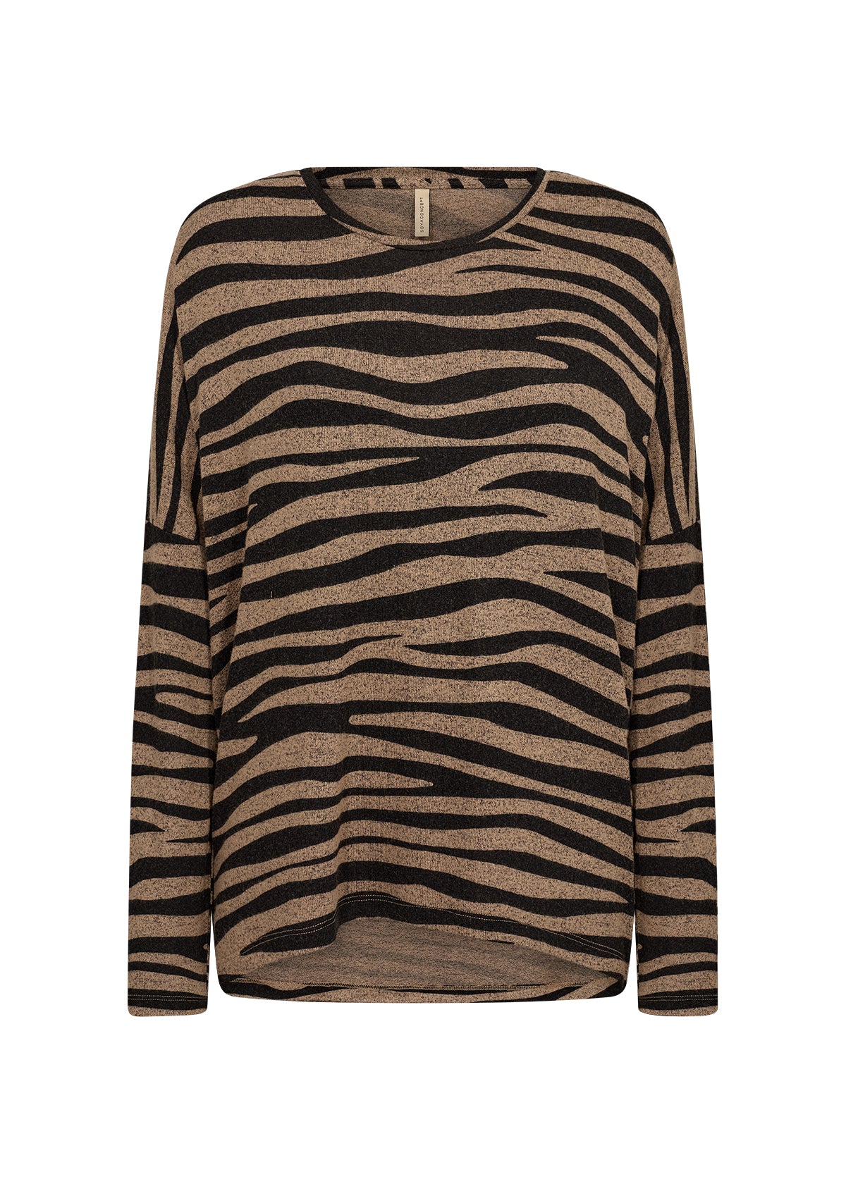 Soyaconcept Animal Print Long Sleeve Fleece Top