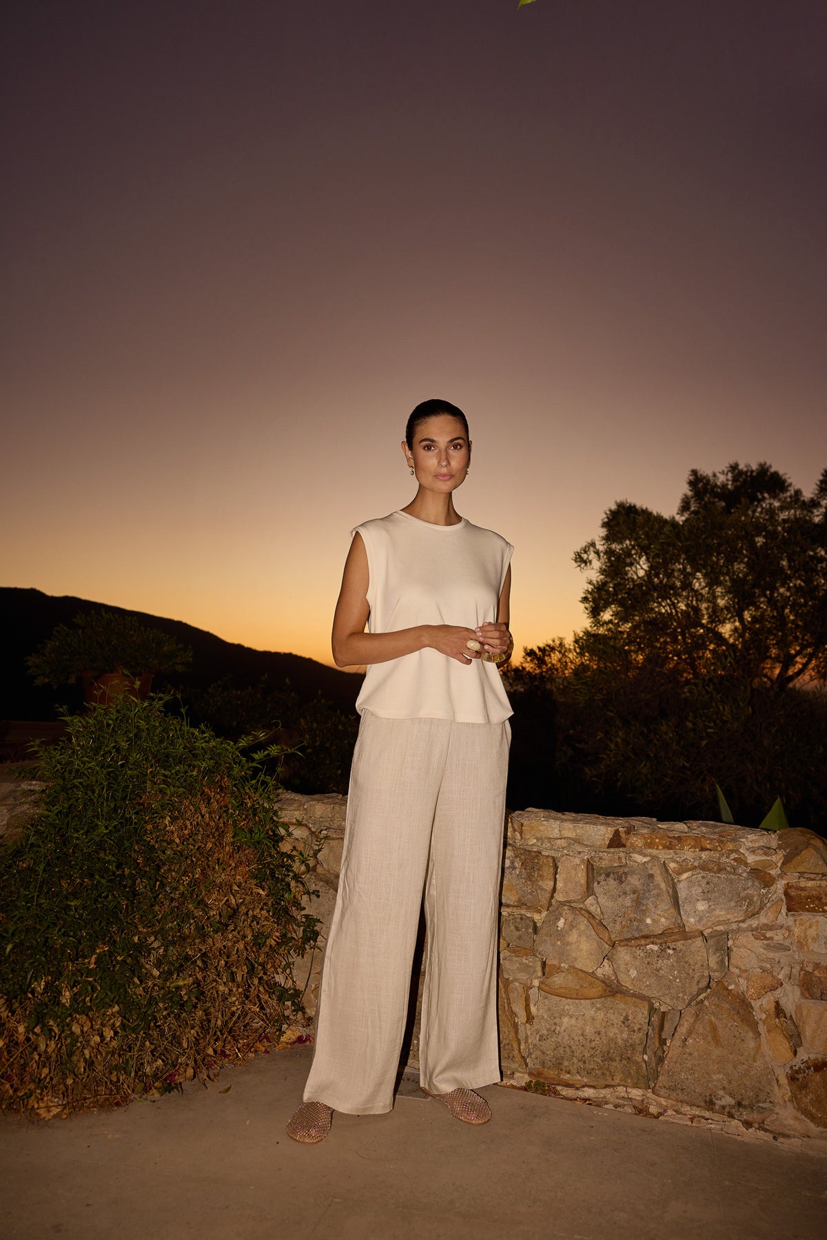 Soyaconcept Ruched Back Linen Trouser