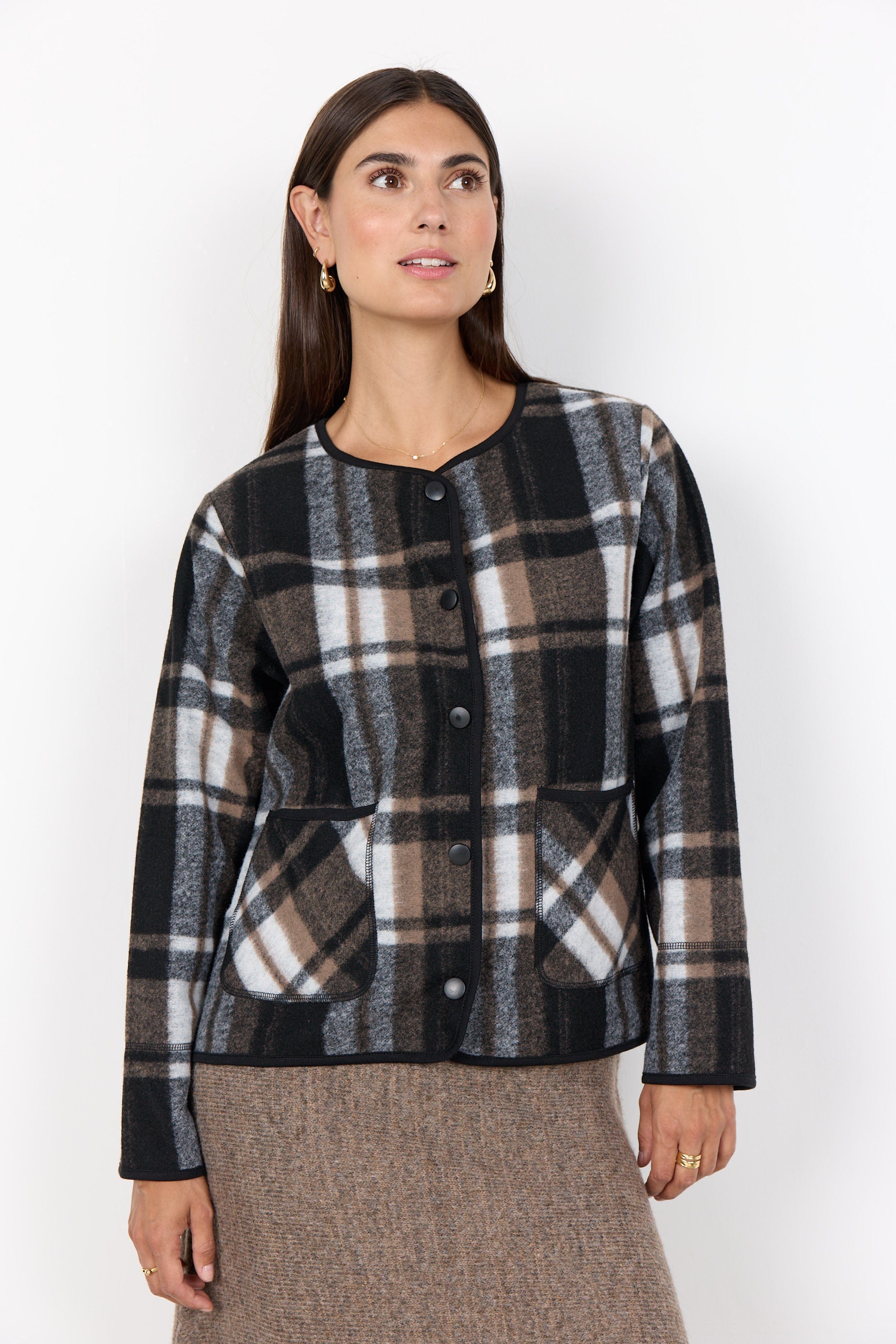 Soyaconcept Short Check Coat – Choice Boutique