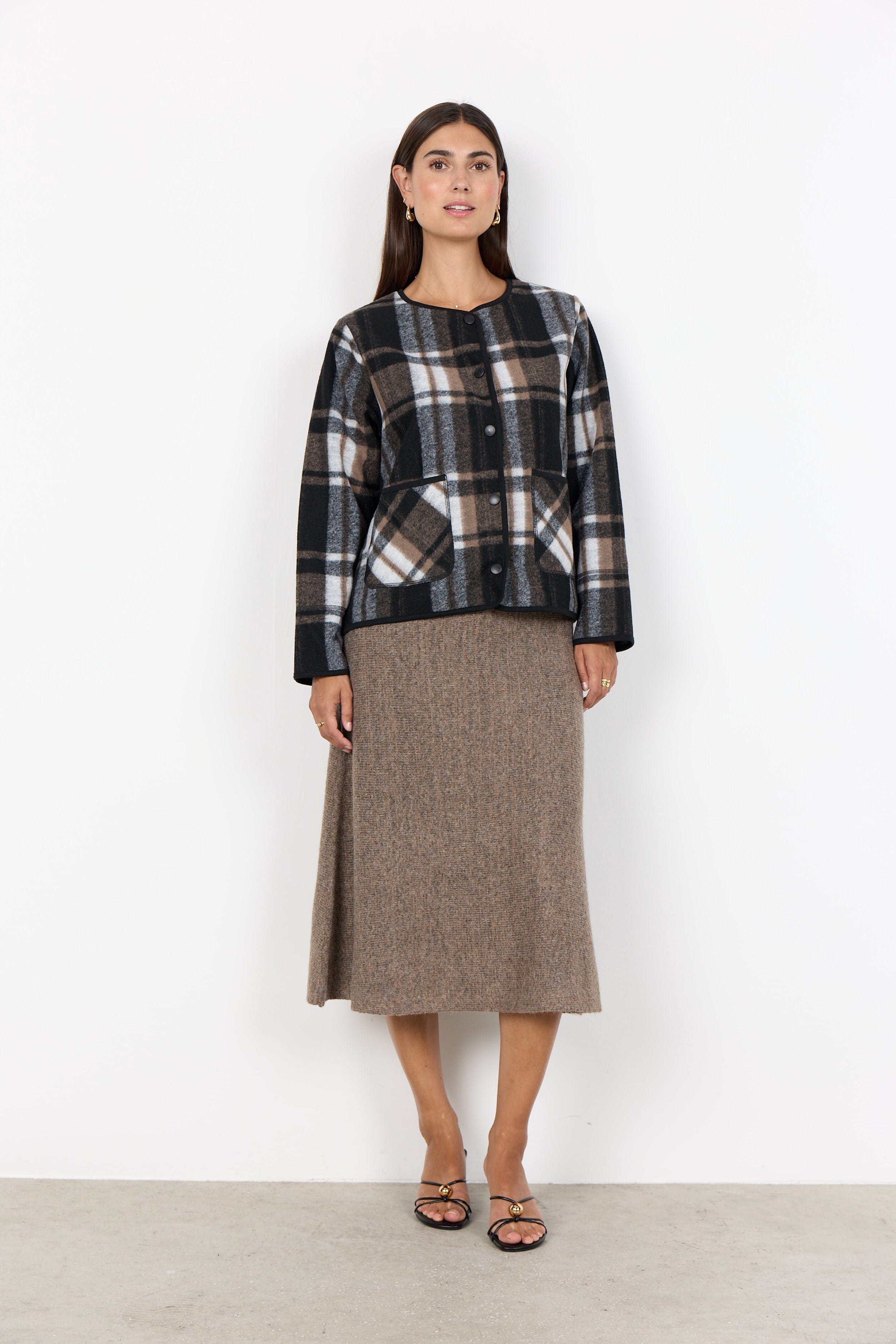 Soyaconcept Short Check Coat – Choice Boutique
