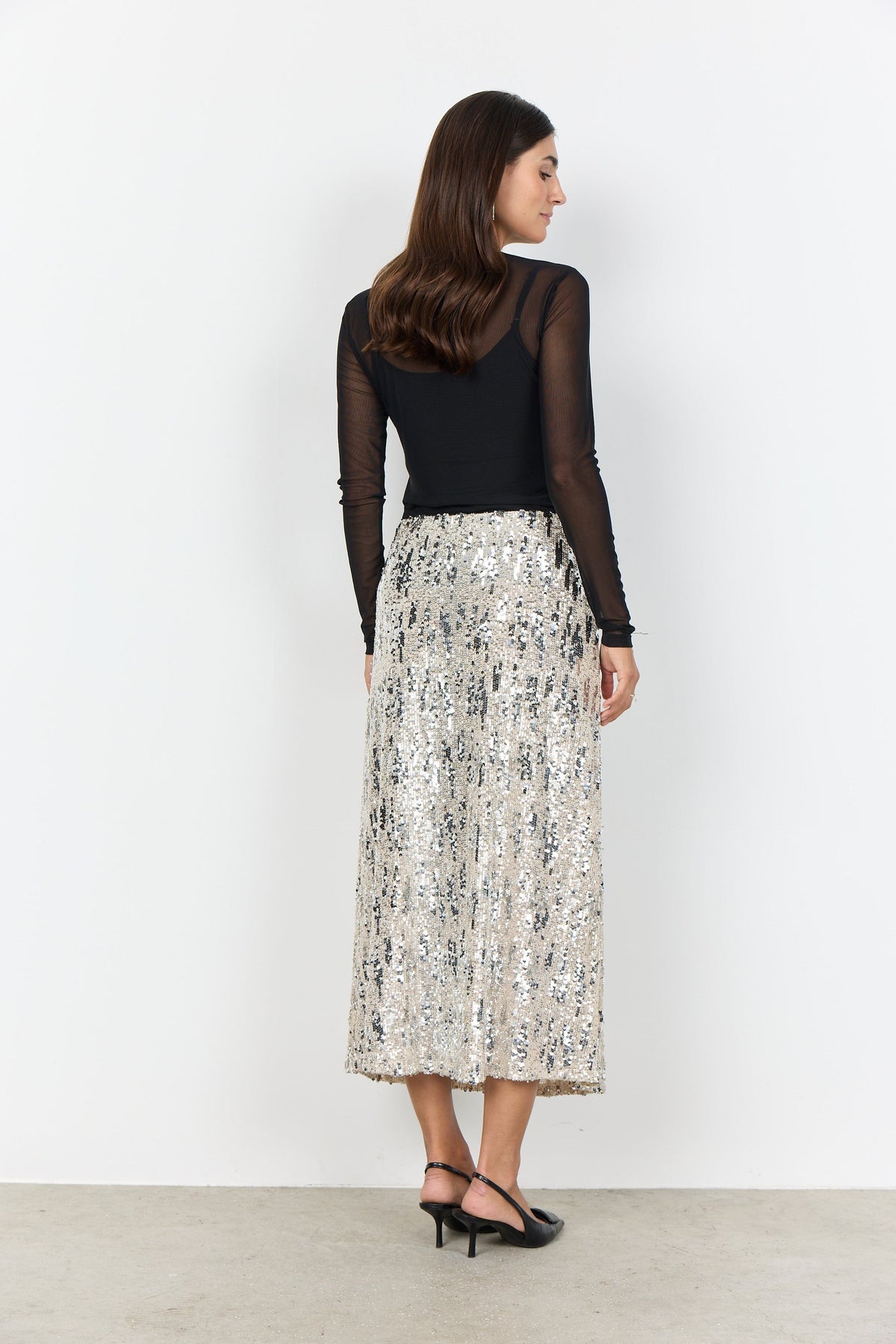 Soyaconcept Long Sequin Skirt