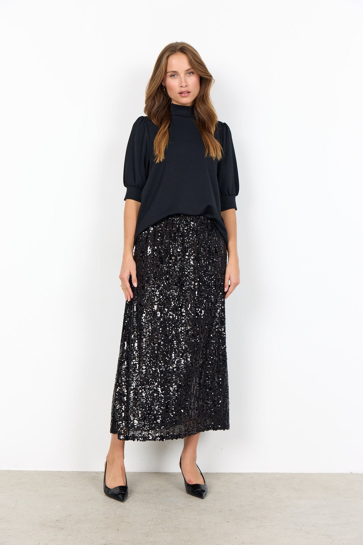 Soyaconcept Long Sequin Skirt