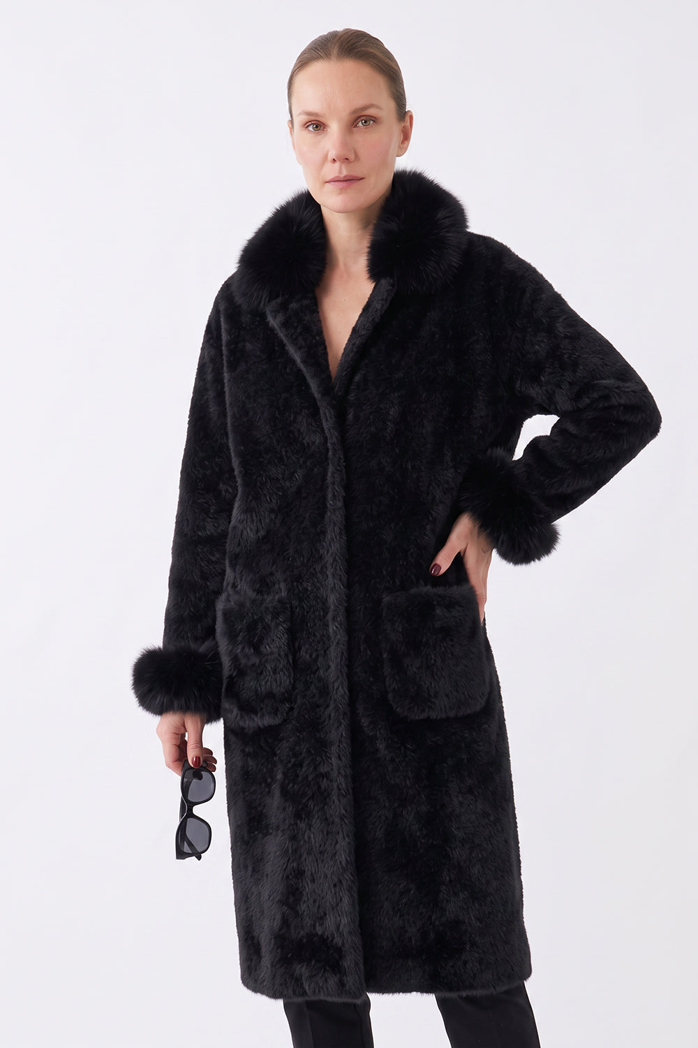 Kartner Faux Fur Cuff Coatigan