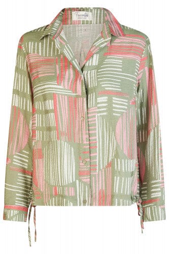 Barbara Lebek Line Pattern Shirt