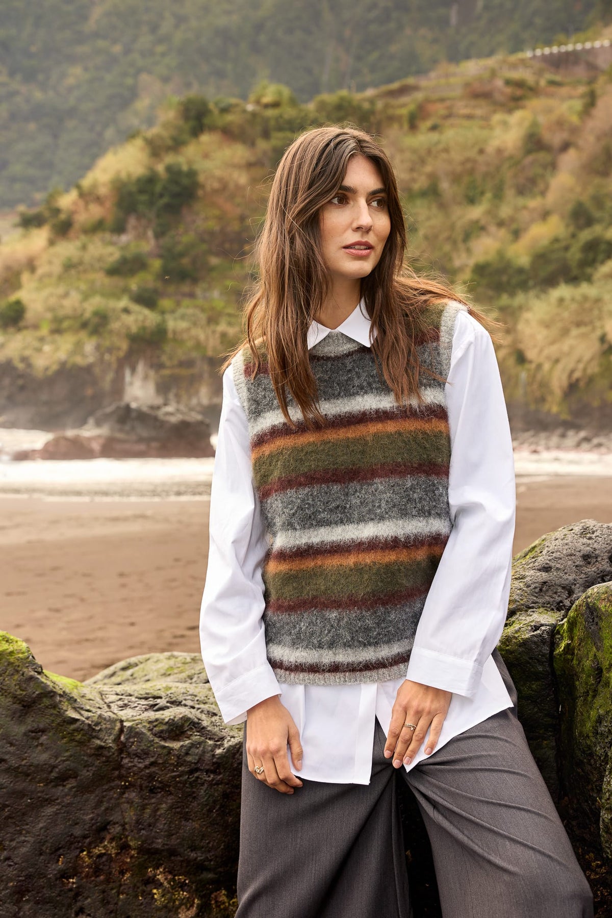Soyaconcept Textured Waistcoat