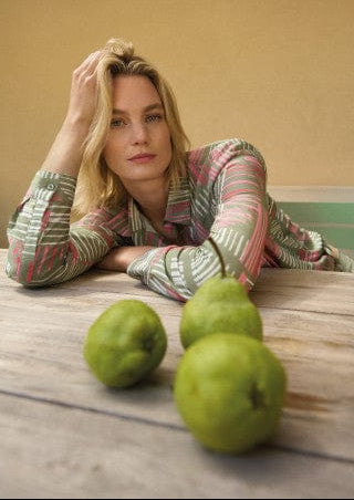 Barbara Lebek Line Pattern Shirt