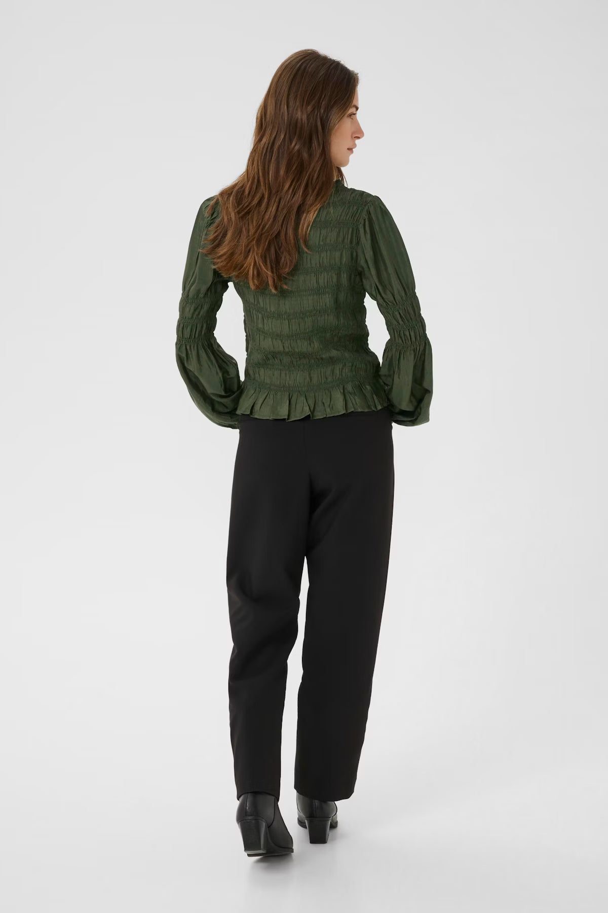 CREAM Smocked Blouse