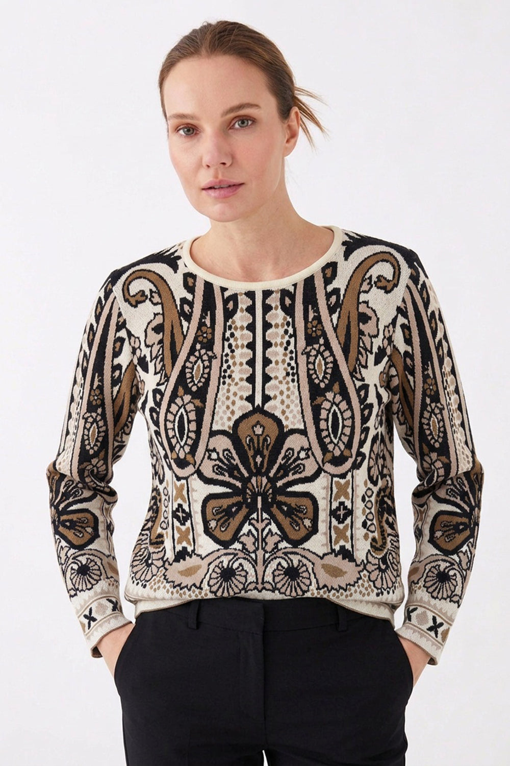 Kartner Lotus Print Knit