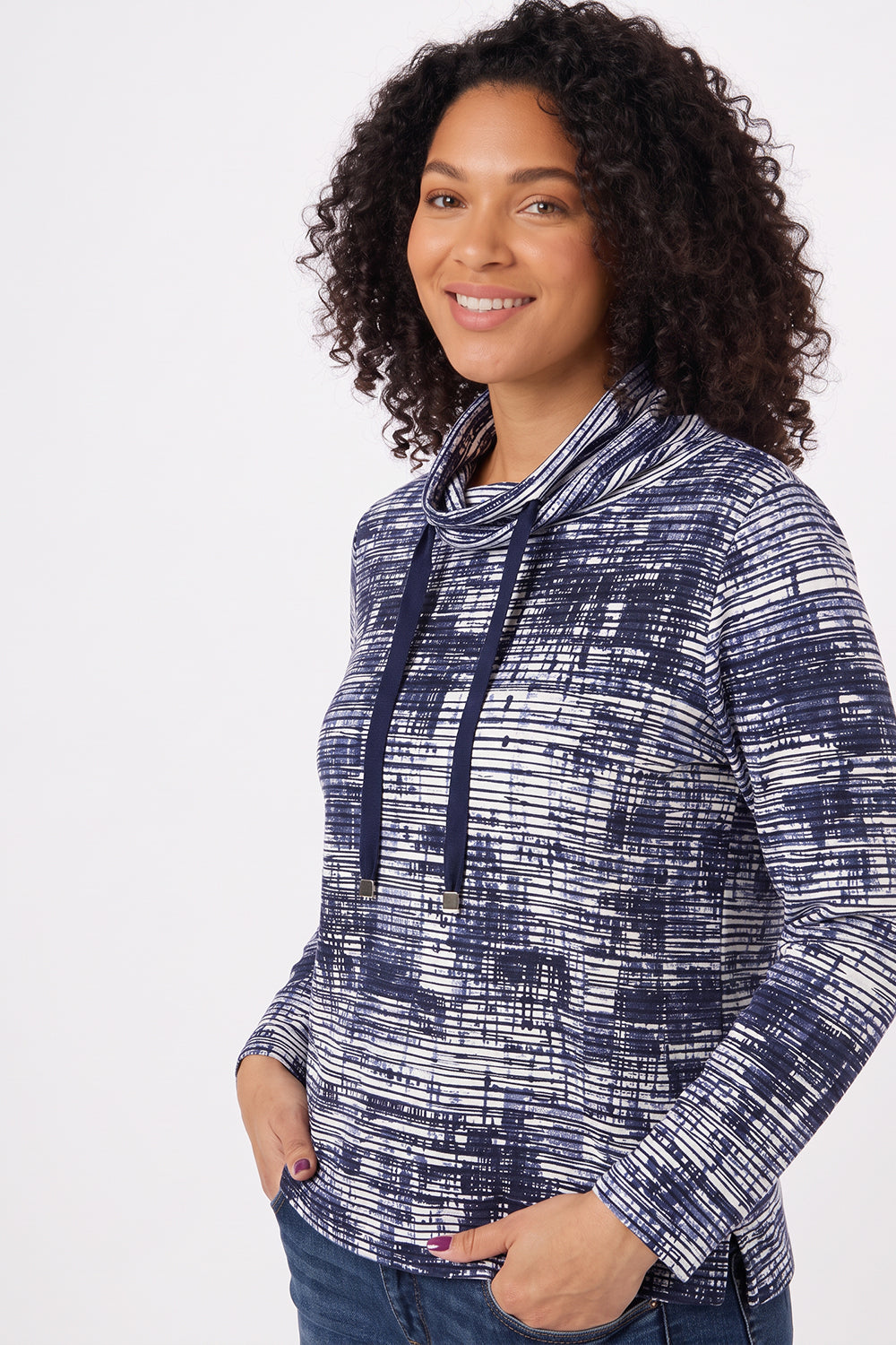 Kartner Print Cowl Top