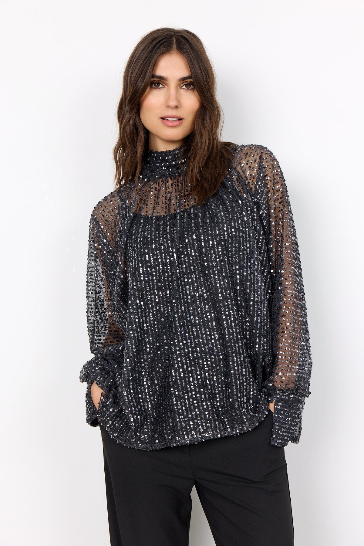 Soyaconcept Sequin Bow Top