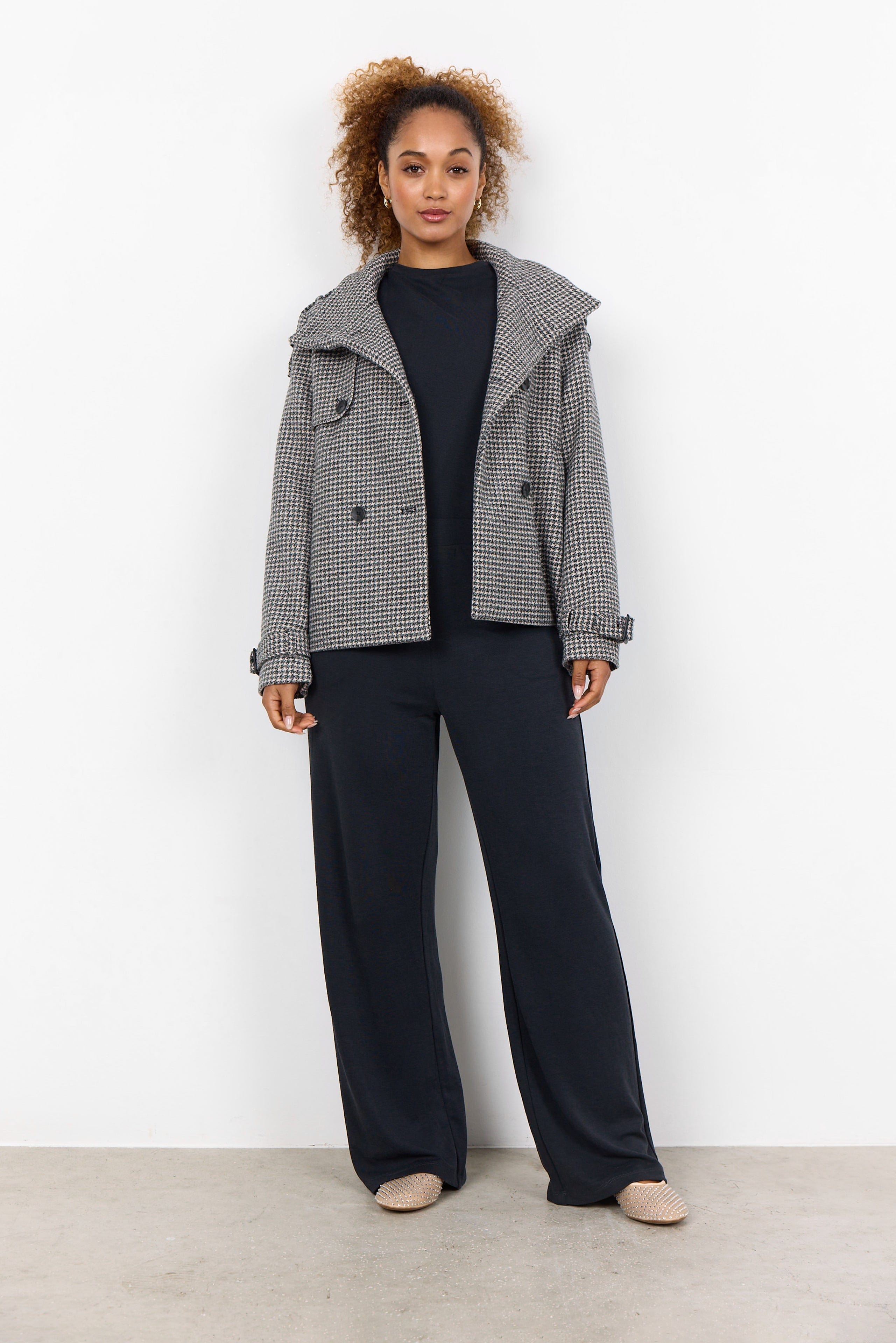 Soyaconcept Short Houndstooth Coat – Choice Boutique