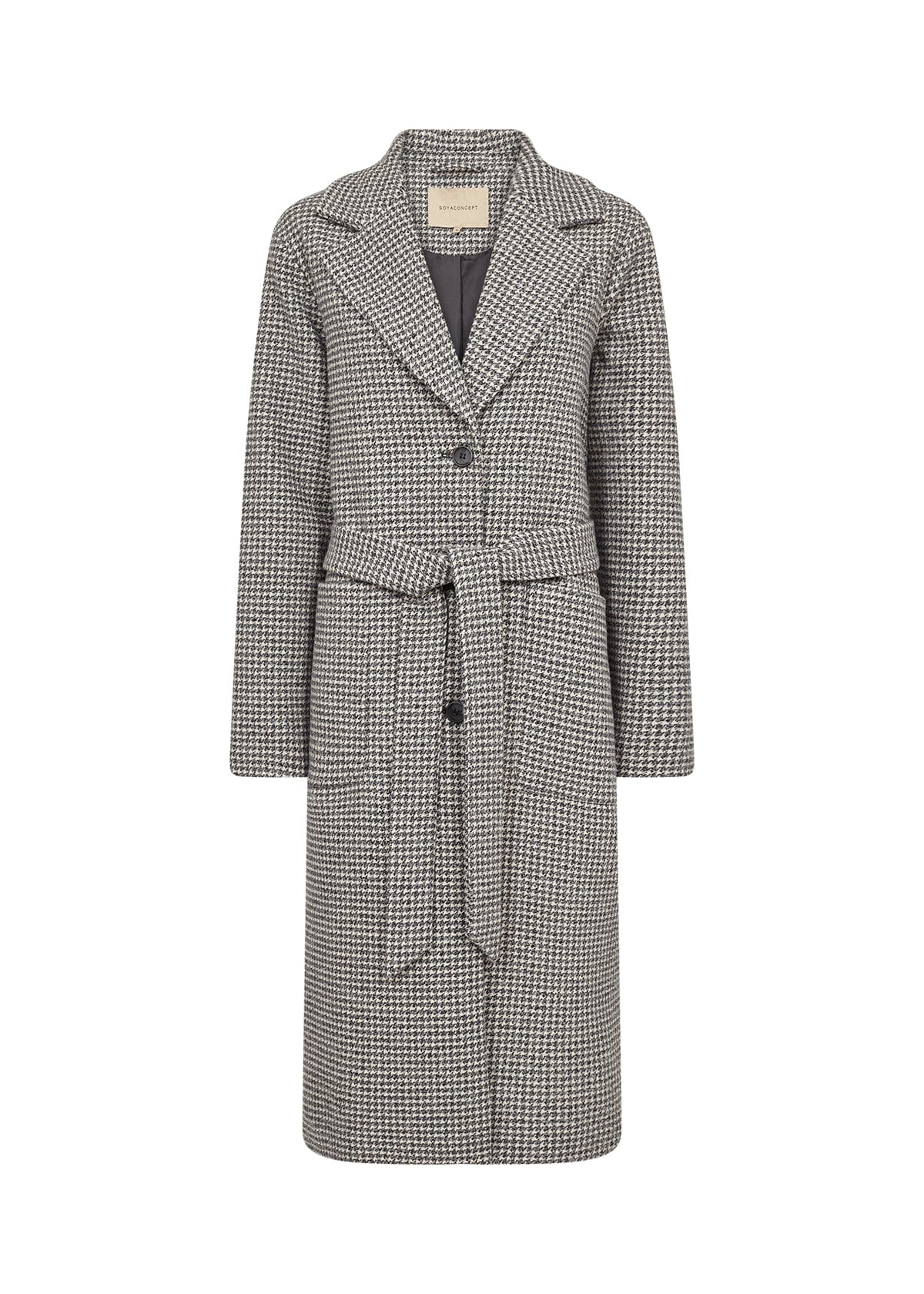 Soyaconcept Long Houndstooth Coat