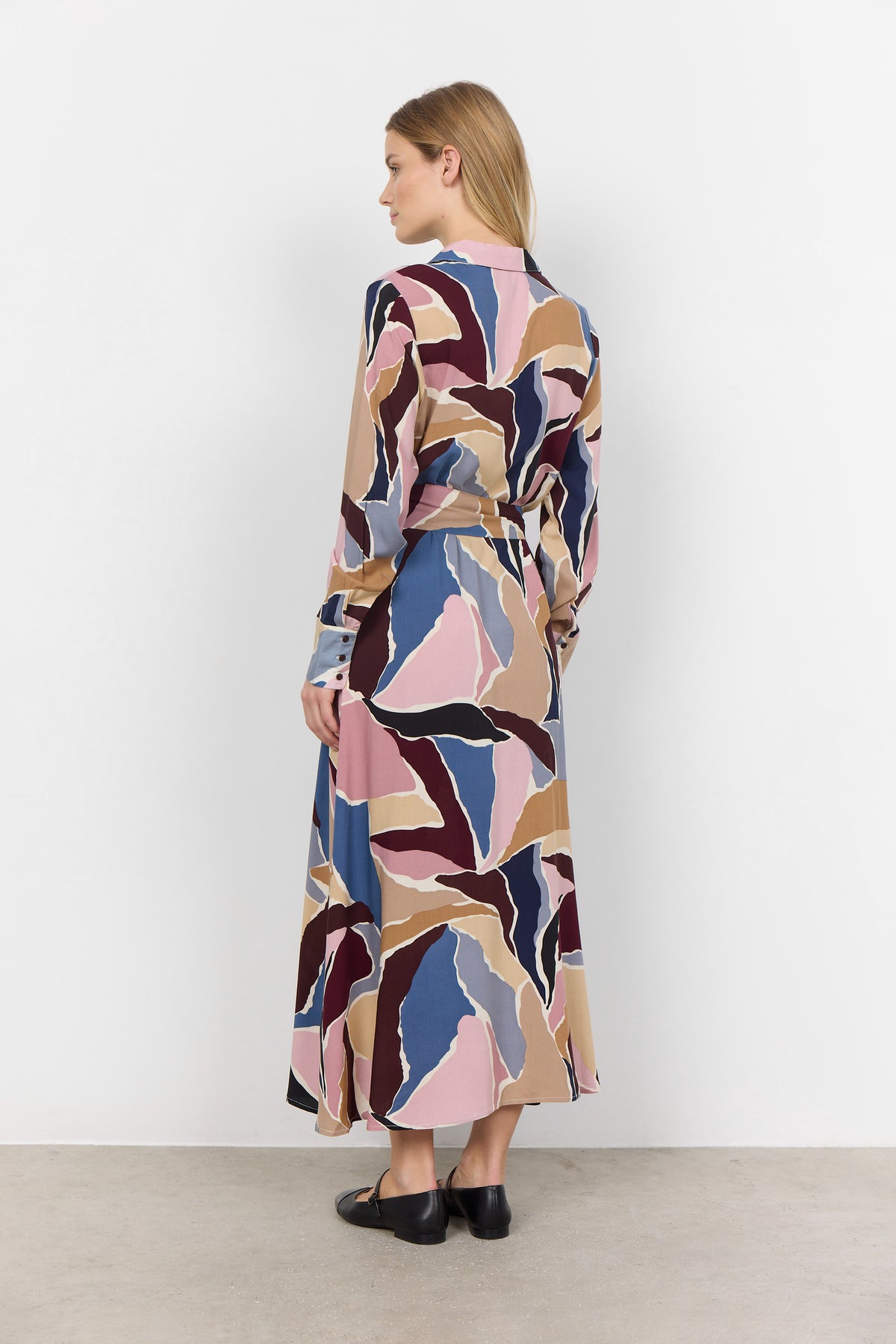 Soyaconcept Colour Block Button Shirt Dress