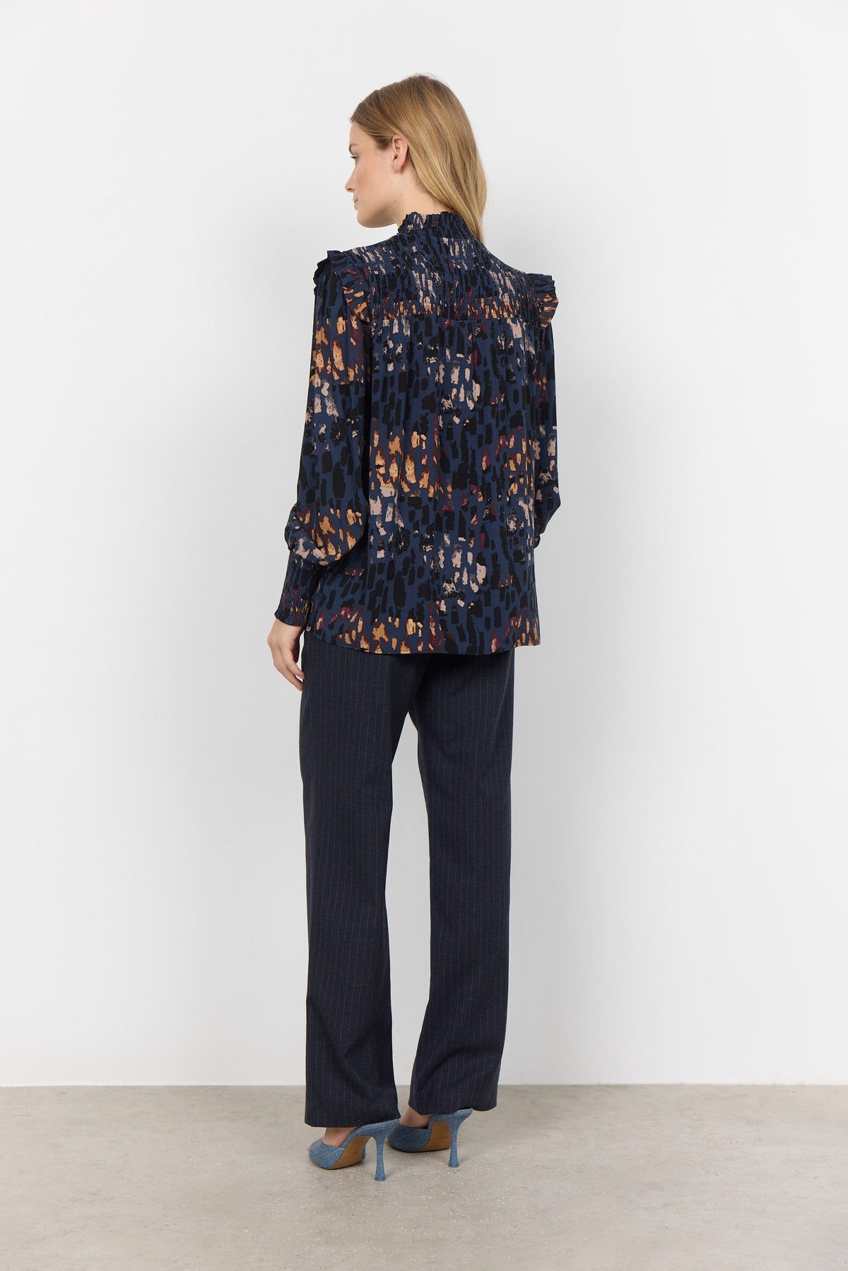 Soyaconcept Ruched Animal Print Shirt