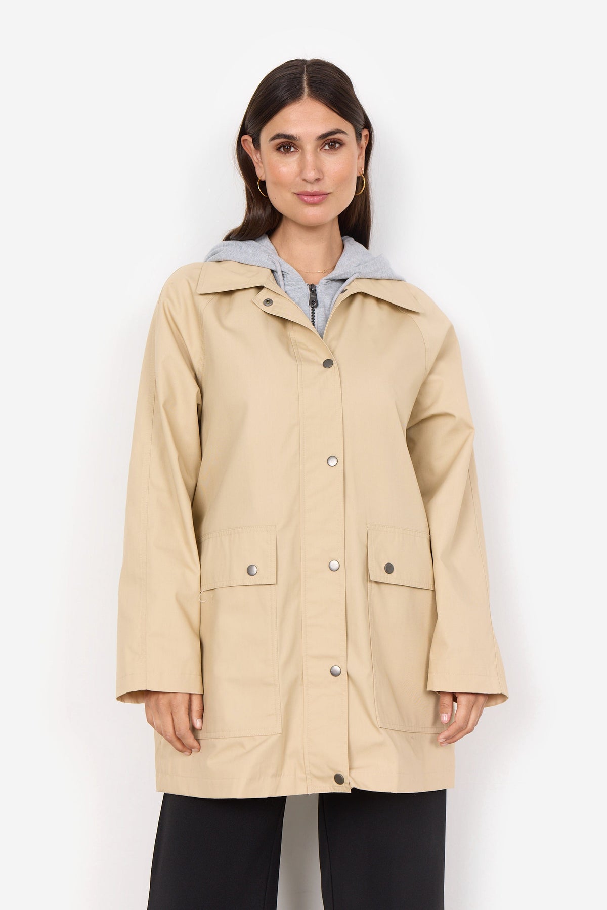 Soyaconcept Detachable Hooded Coat