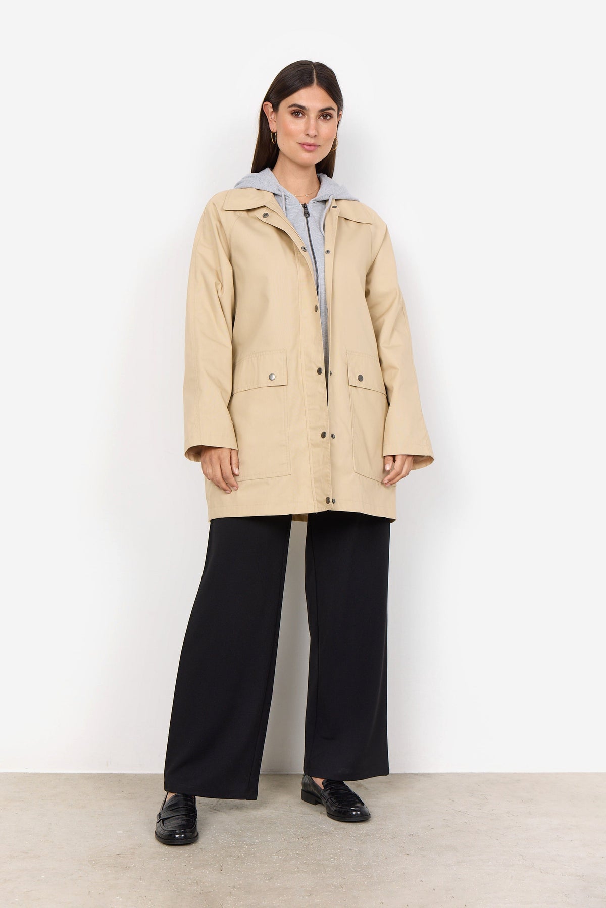 Soyaconcept Detachable Hooded Coat