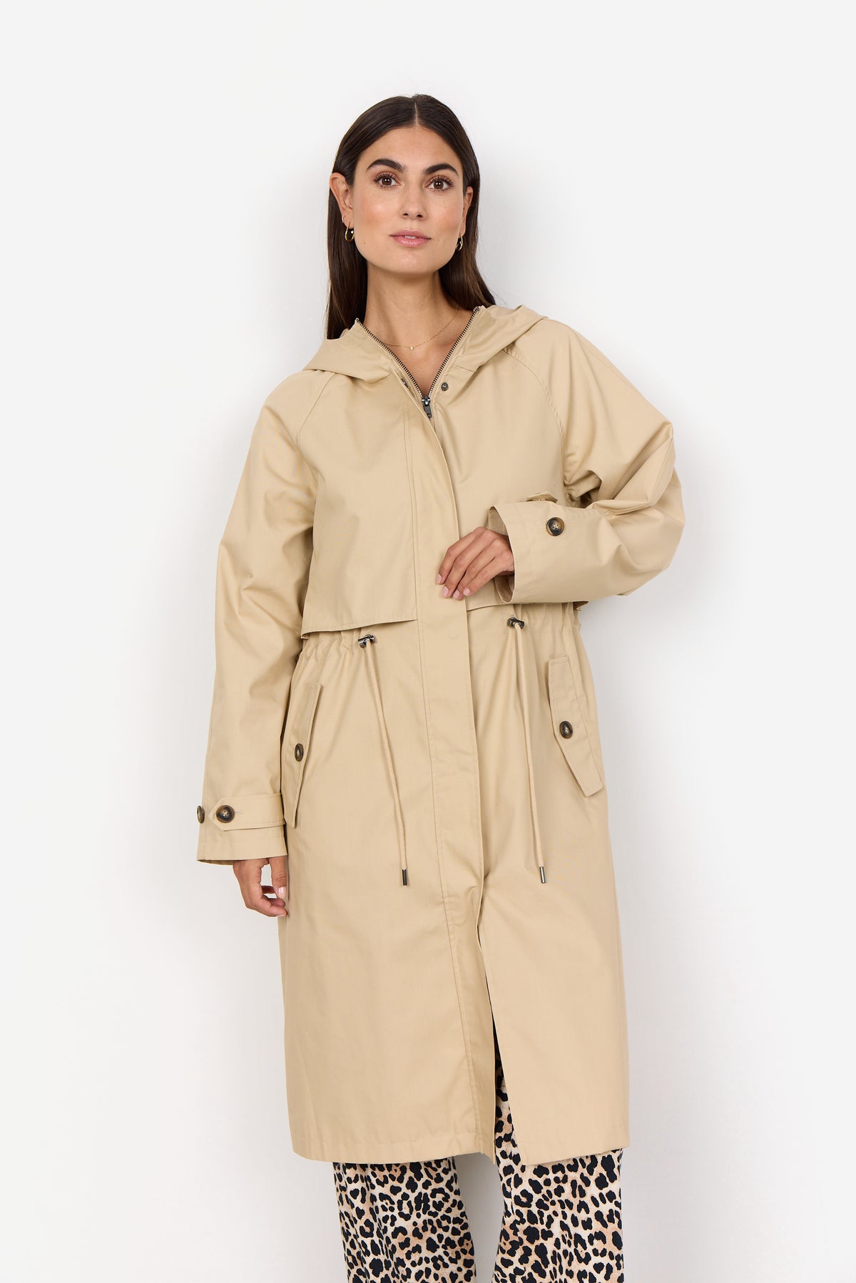 Soyaconcept Hooded Trench Coat