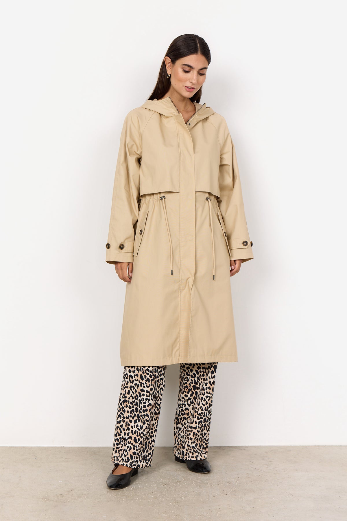 Soyaconcept Hooded Trench Coat