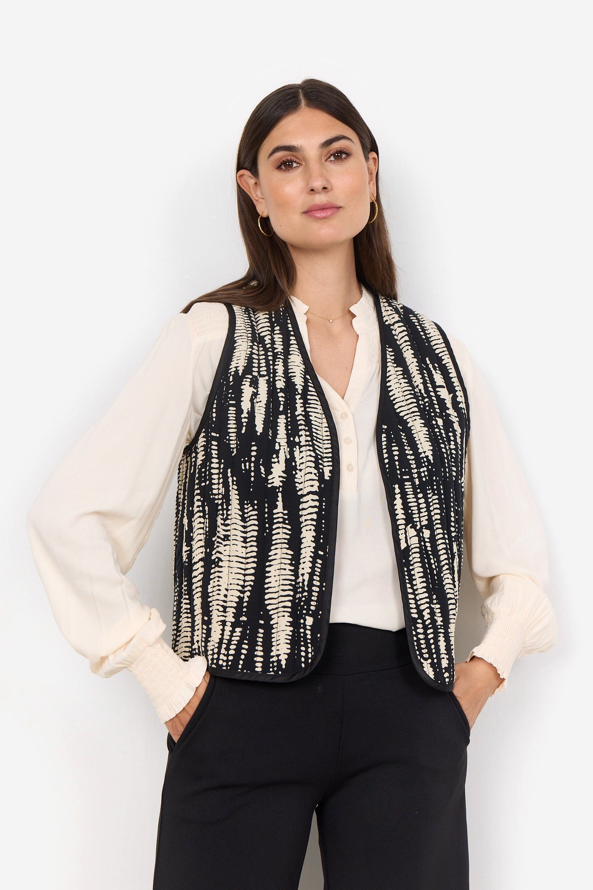 Soyaconcept Quilted Print Waistcoat