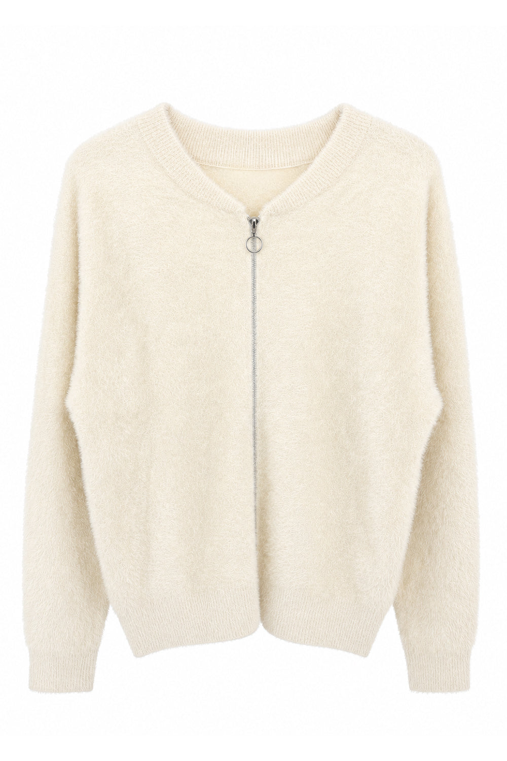 Kartner Zip Textured Cardigan
