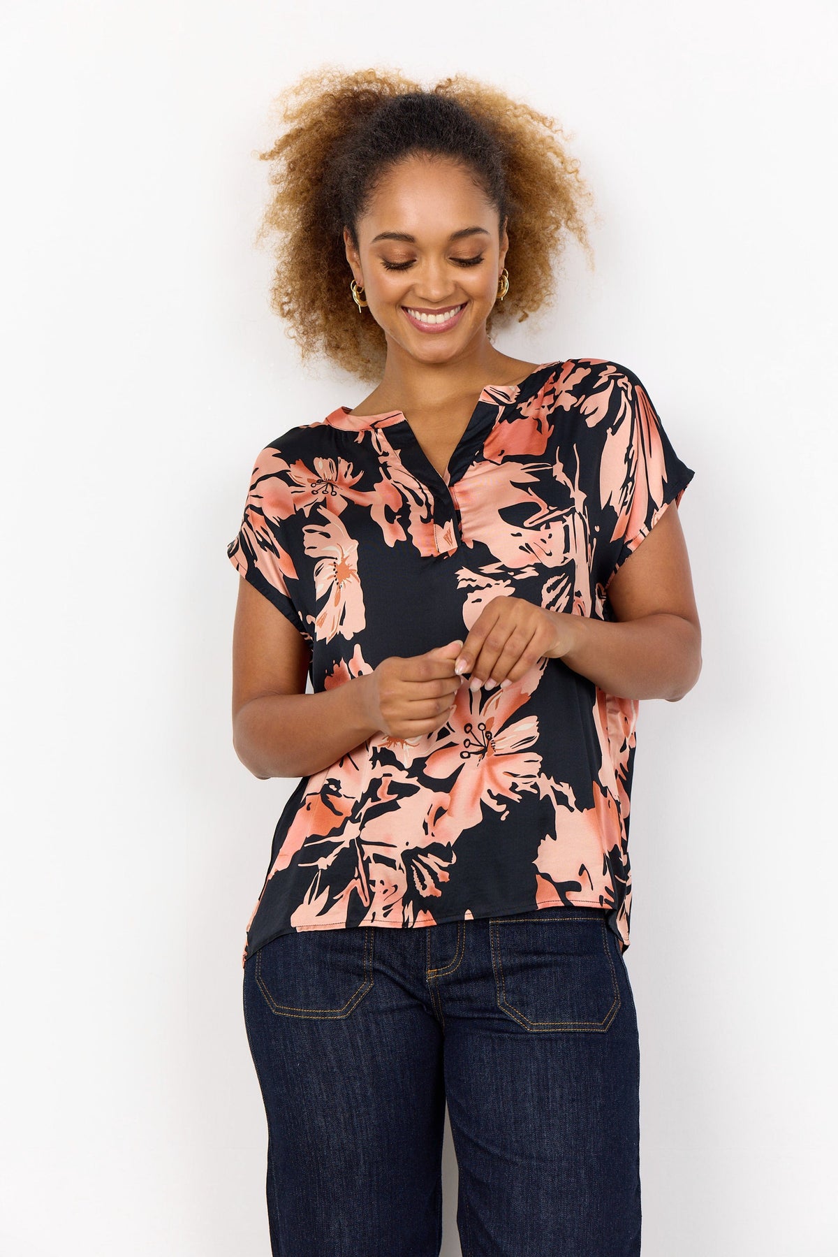 Soyaconcept Satin Floral Top