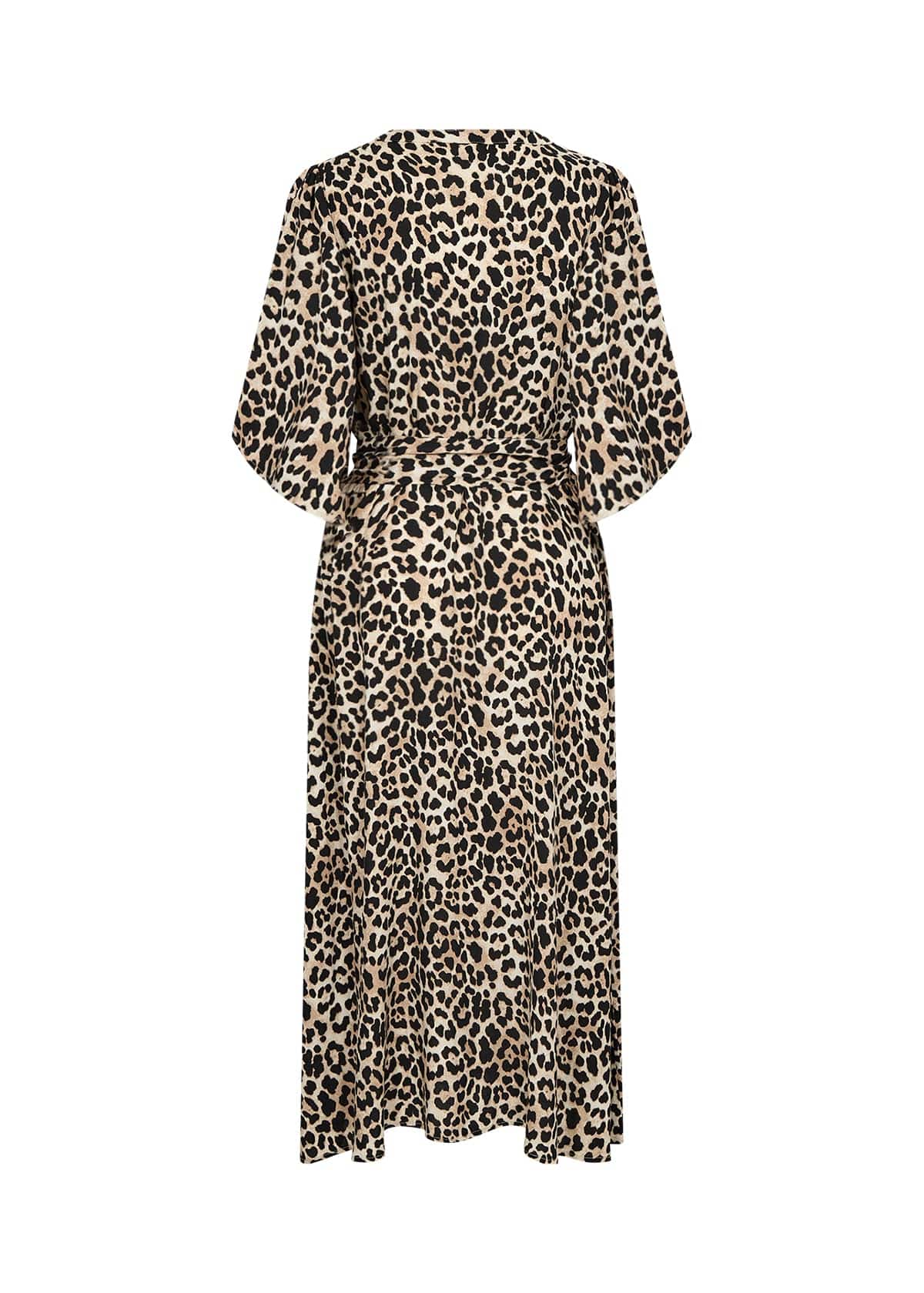 Soyaconcept Animal Print Fluted Sleeve Dress