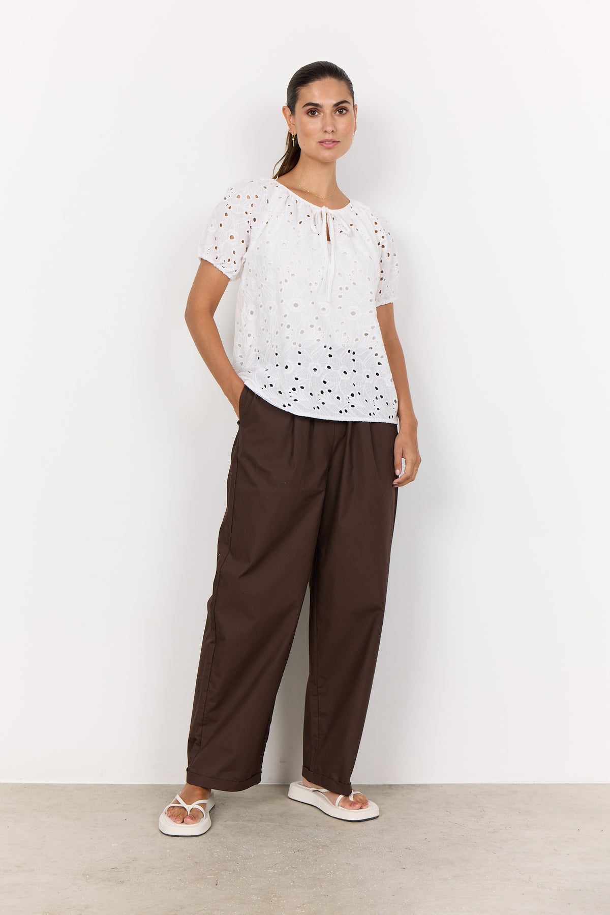 Soyaconcept Embroderie Tie Top