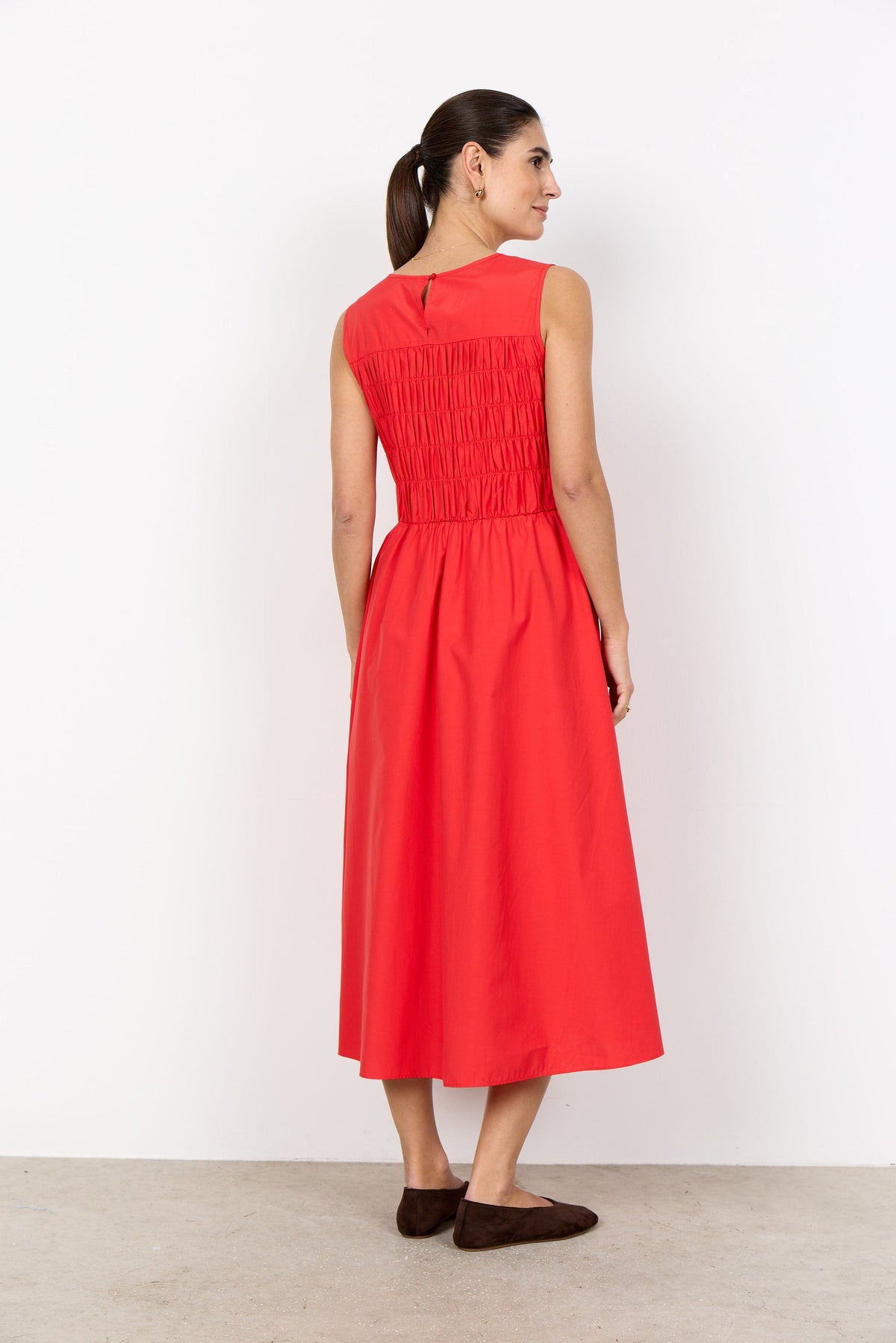 Soyaconcept Shirred Midi Dress