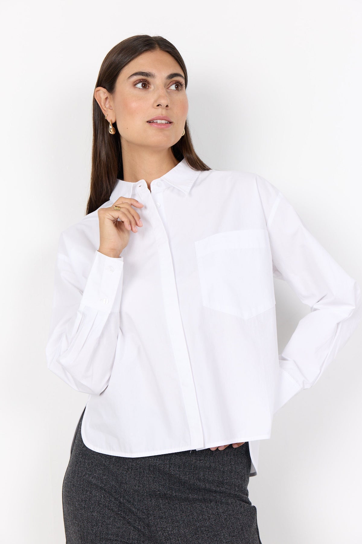 Soyaconcept Curved Hem Shirt