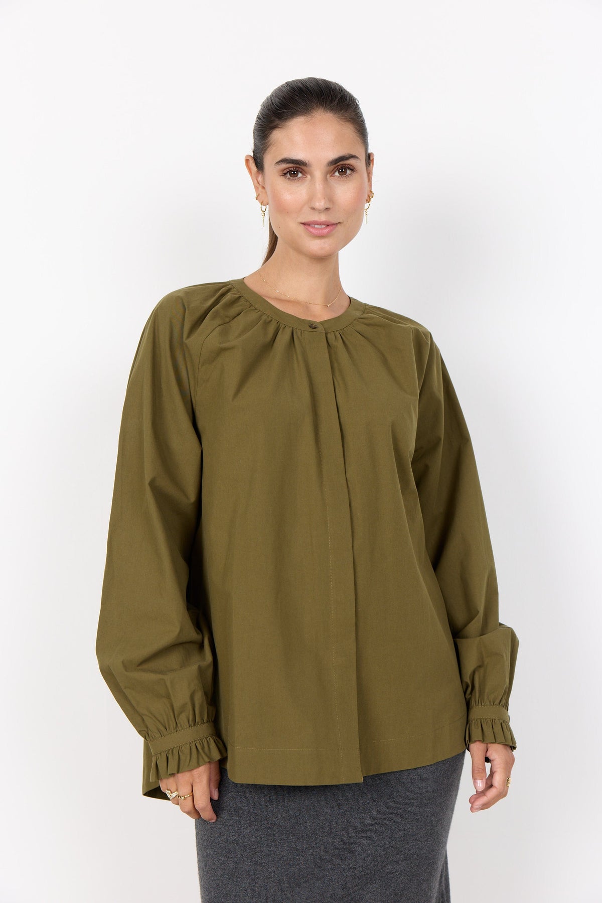 Soyaconcept Shirt with Pleated Sleeve