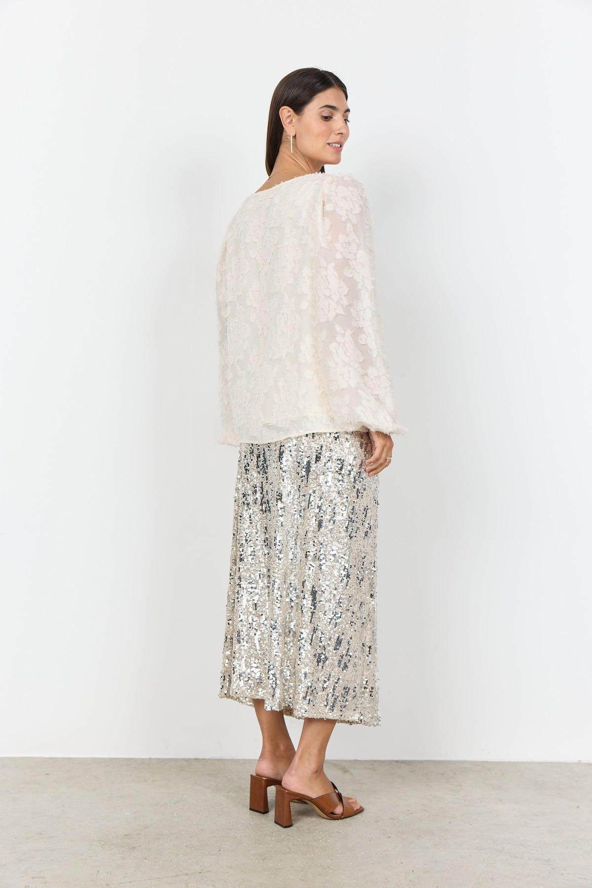 Soyaconcept Long Sequin Skirt