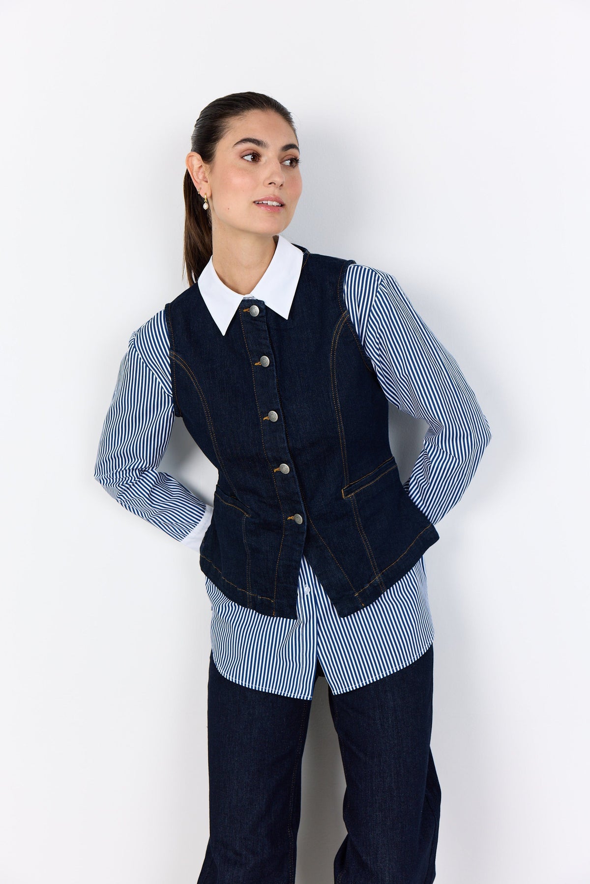 Soyaconcept Denim Waistcoat