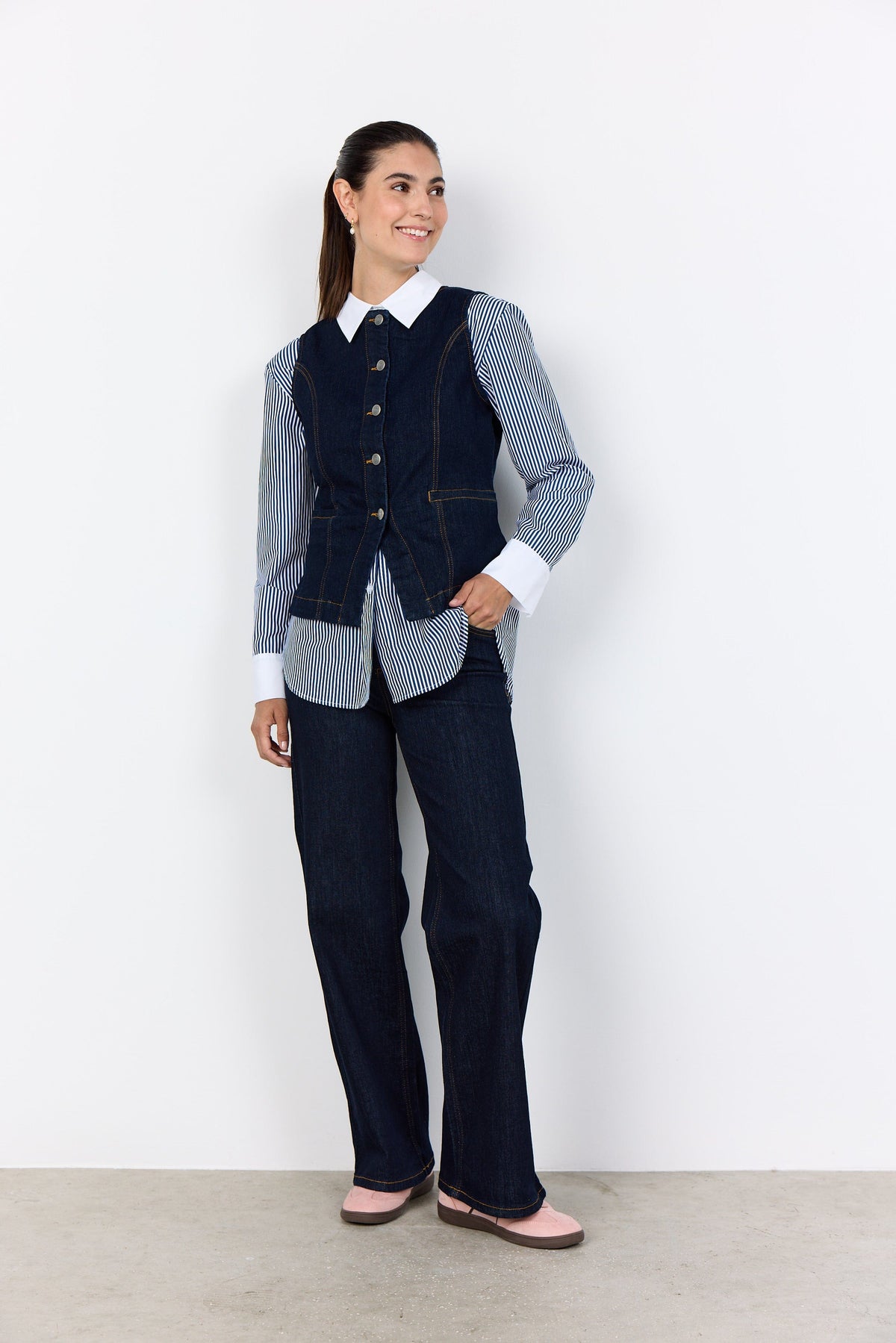 Soyaconcept Denim Waistcoat